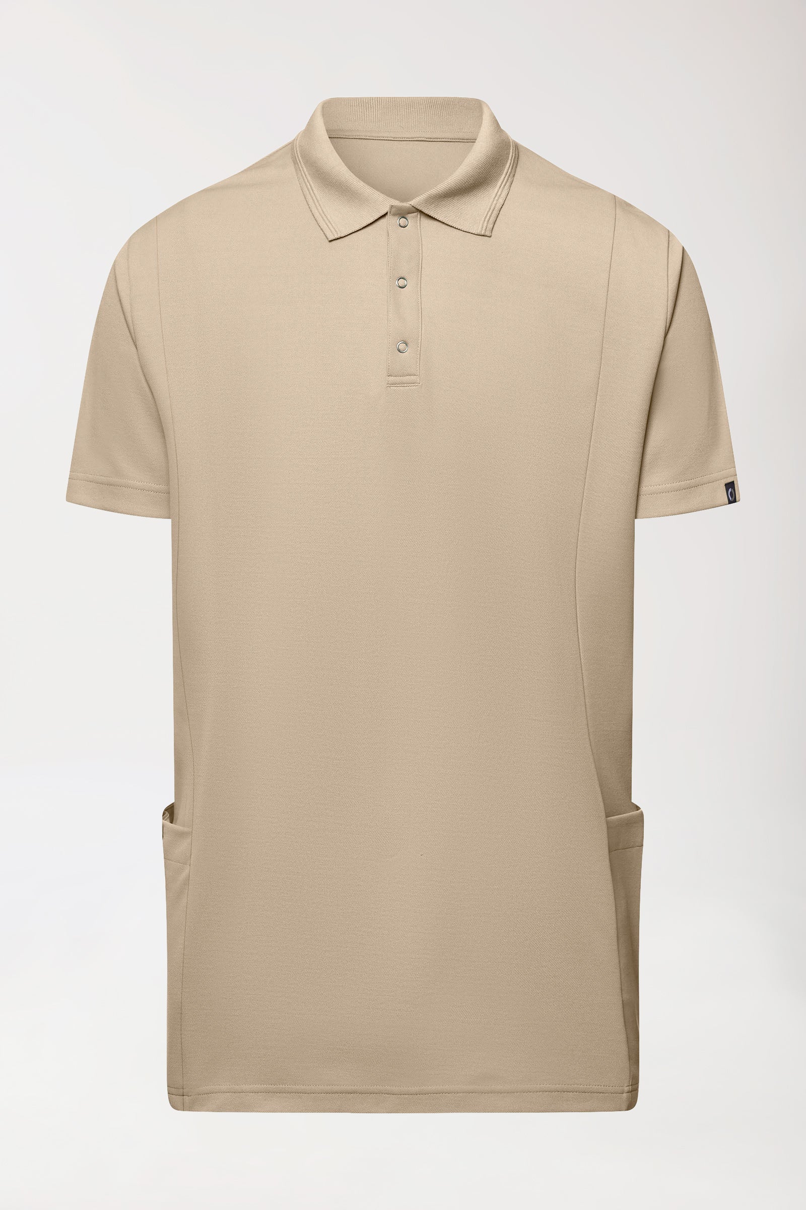COMFY FLEX Stretch Schlupfkasack Herren - Polokragen sand