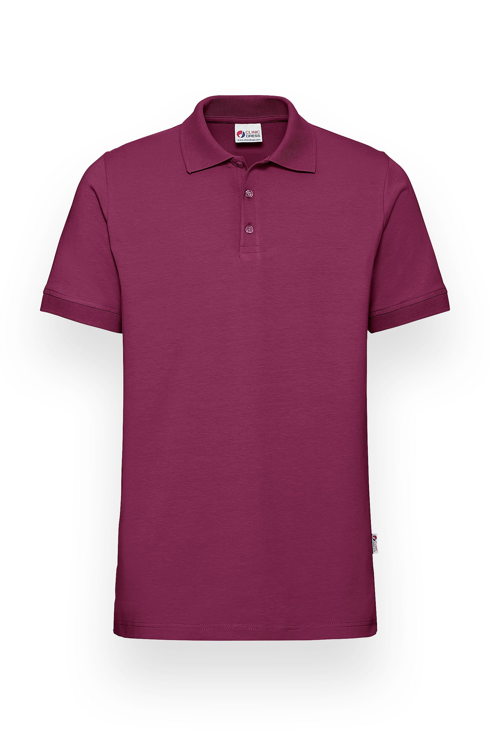 Stretch Shirt Herren - Polokragen berry