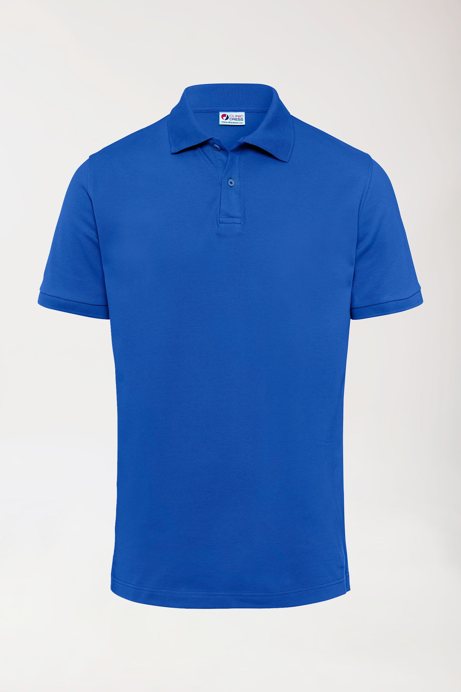 Stretch Shirt Herren - Polokragen königsblau, Vue de face