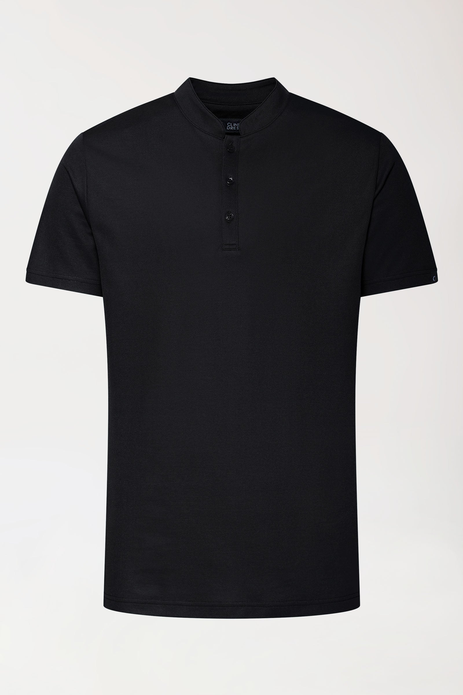 COMFY FLEX Stretch Shirt Herren - Stehkragen schwarz, Vue de face