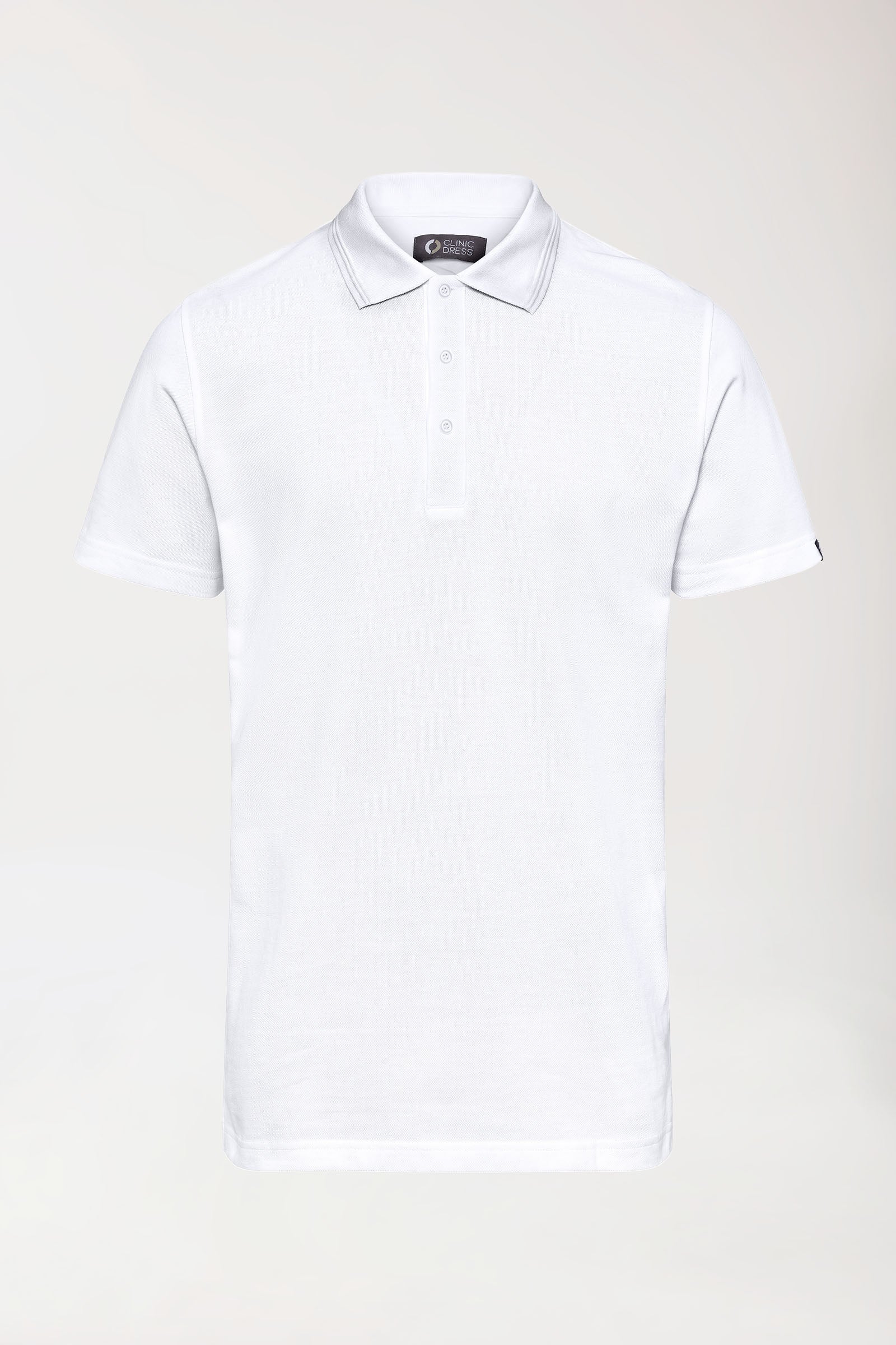 COMFY FLEX Stretch Shirt Herren - Polokragen weiss, Vue de face