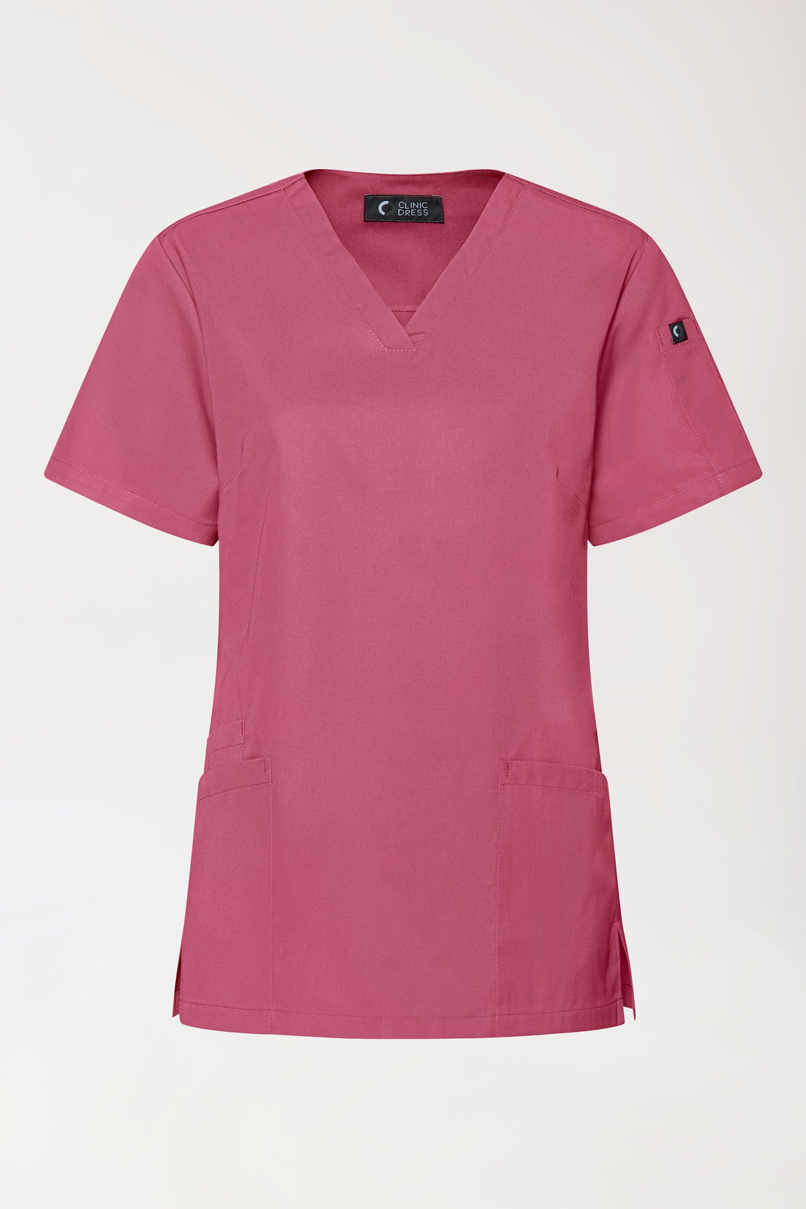 GREEN Stretch Schlupfkasack Damen - V-Ausschnitt rosenholz, Vue de face