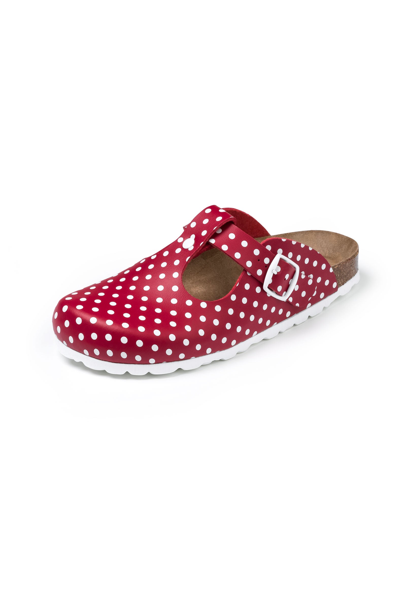 Damen Clog rot/weiss