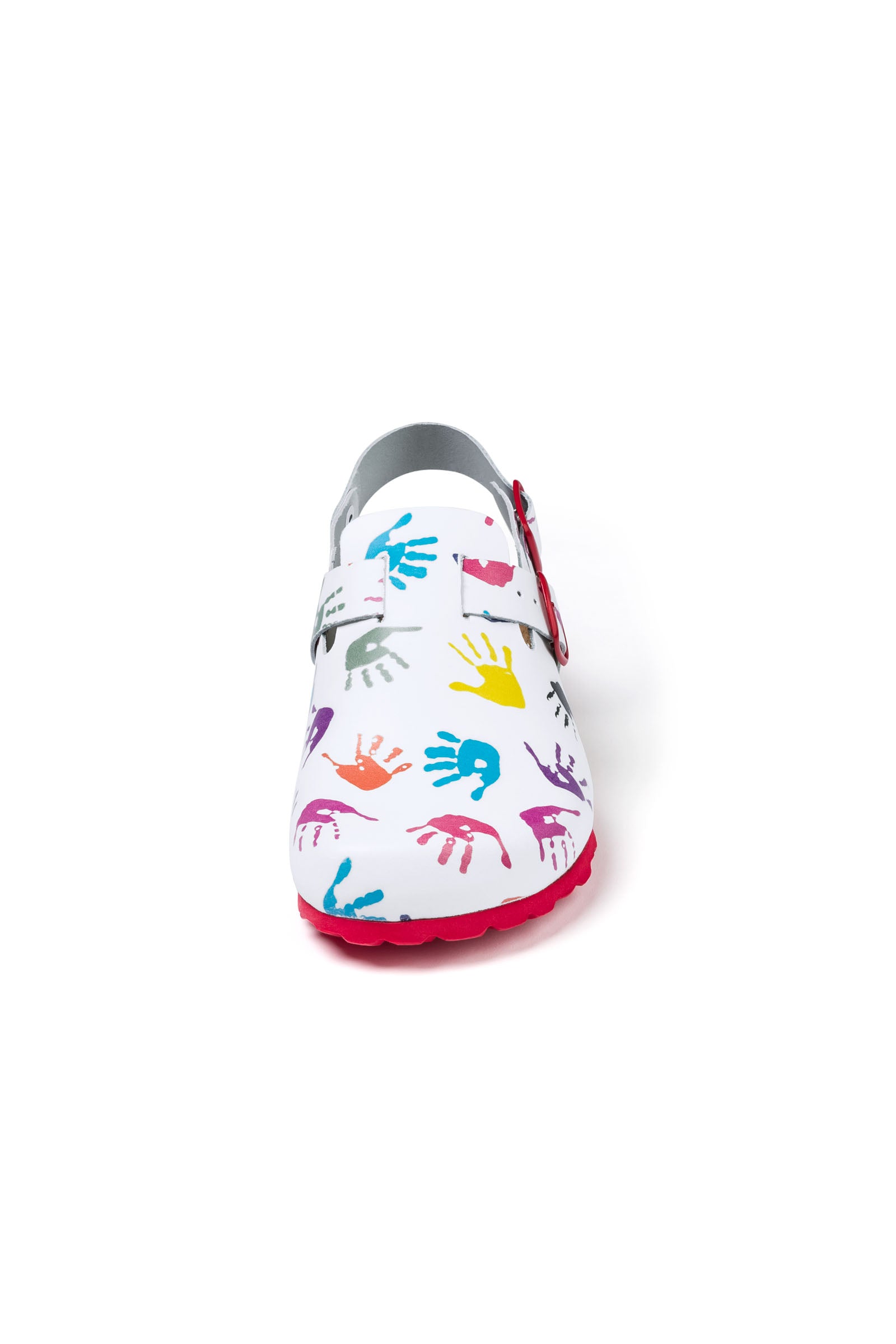 Damen Clog weiss/bunt