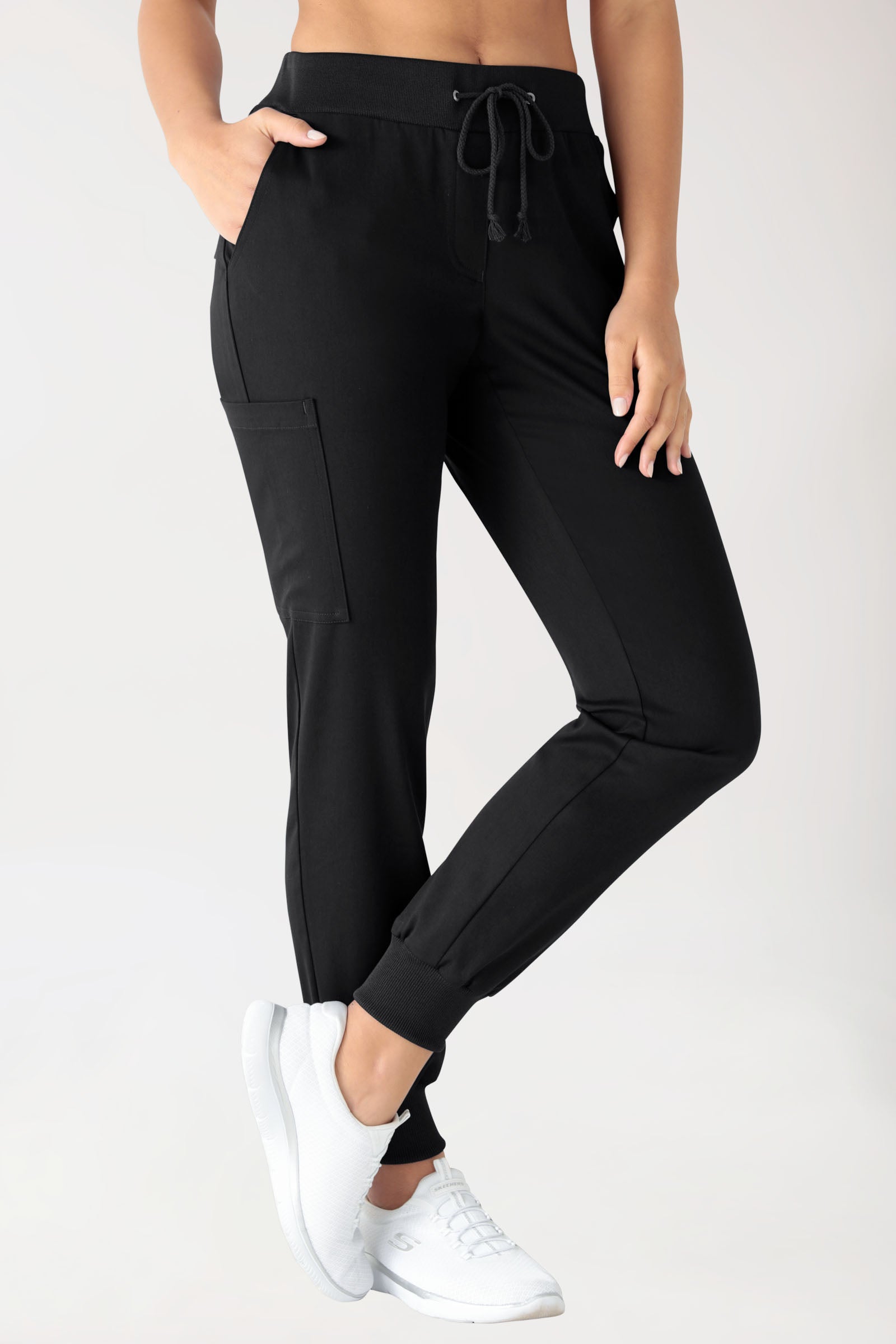 Stretch Hose Damen - Jogpants schwarz