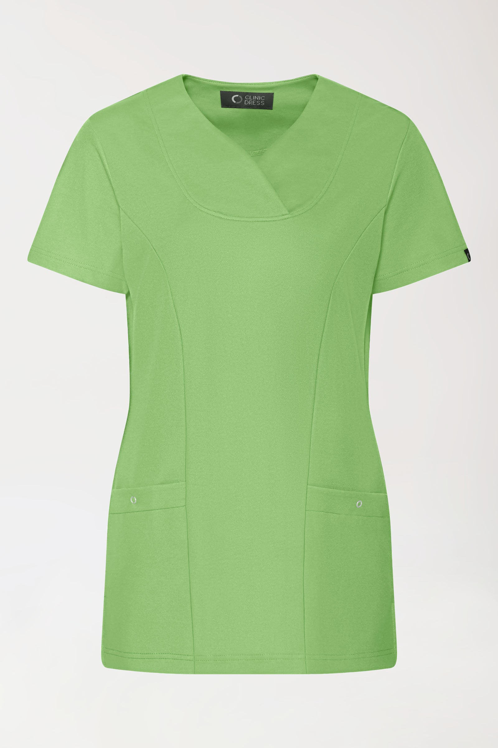 COMFY FLEX Stretch Schlupfkasack Damen - Herzausschnitt apfelgrün, Vue de face