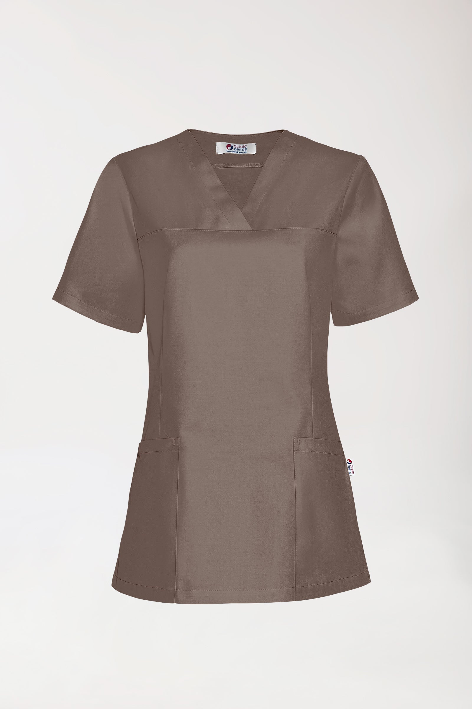 JUST STRONG Schlupfkasack Damen - V-Ausschnitt deep taupe