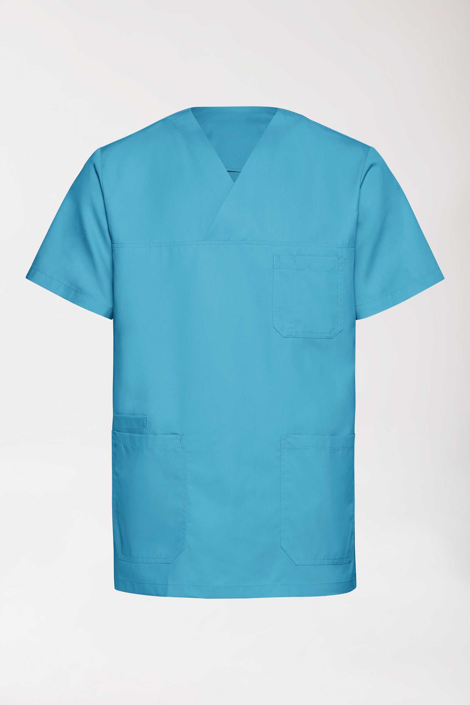 TENCEL™ Schlupfkasack Herren - V-Ausschnitt dark türkis, Vue de face