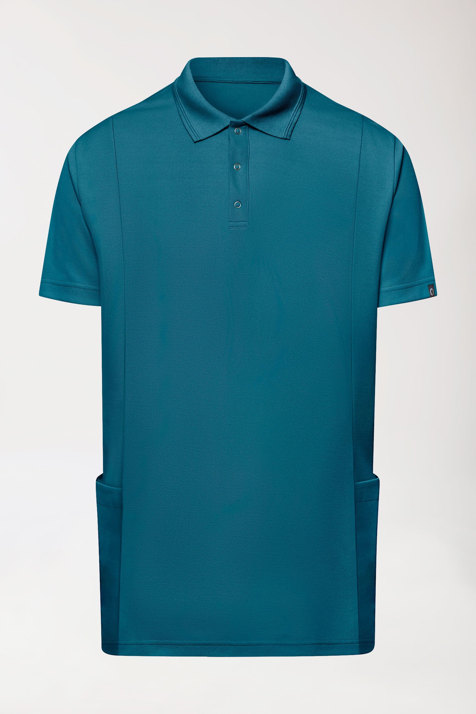 COMFY FLEX Stretch Schlupfkasack Herren - Polokragen petrol, Vue de face