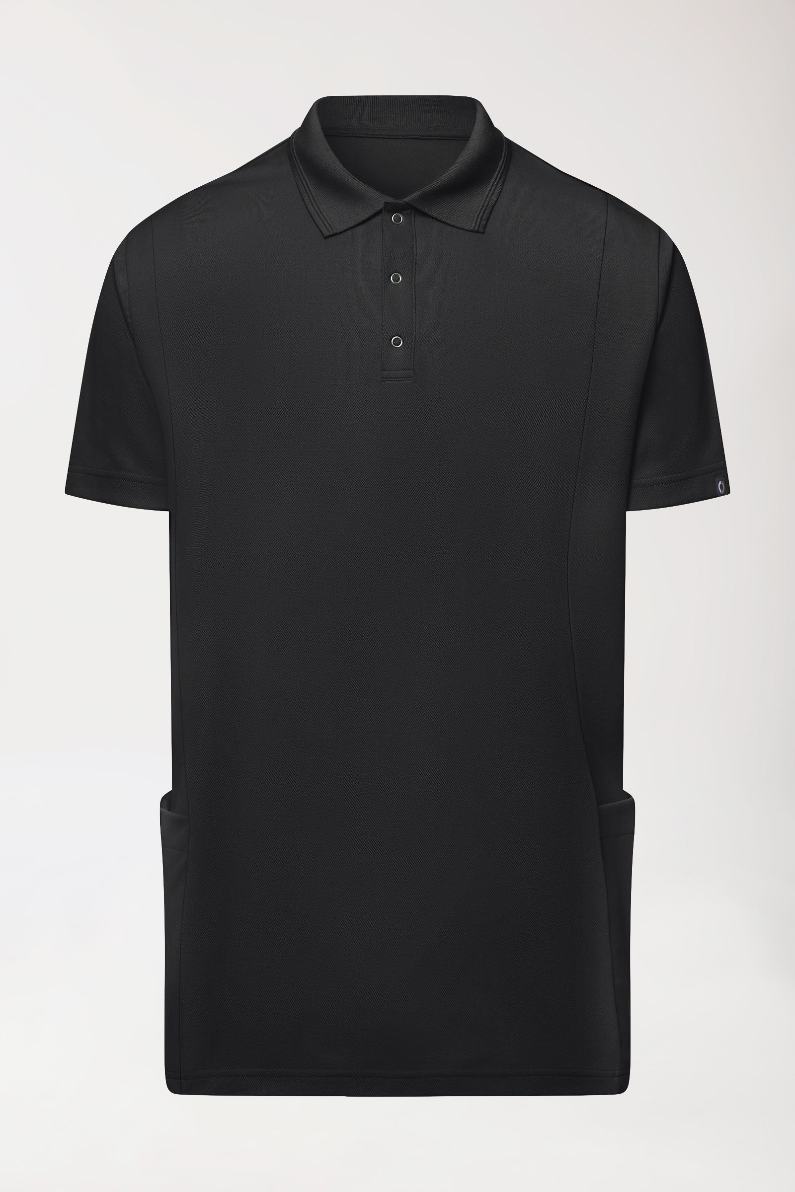 COMFY FLEX Stretch Schlupfkasack Herren - Polokragen schwarz, Vue de face