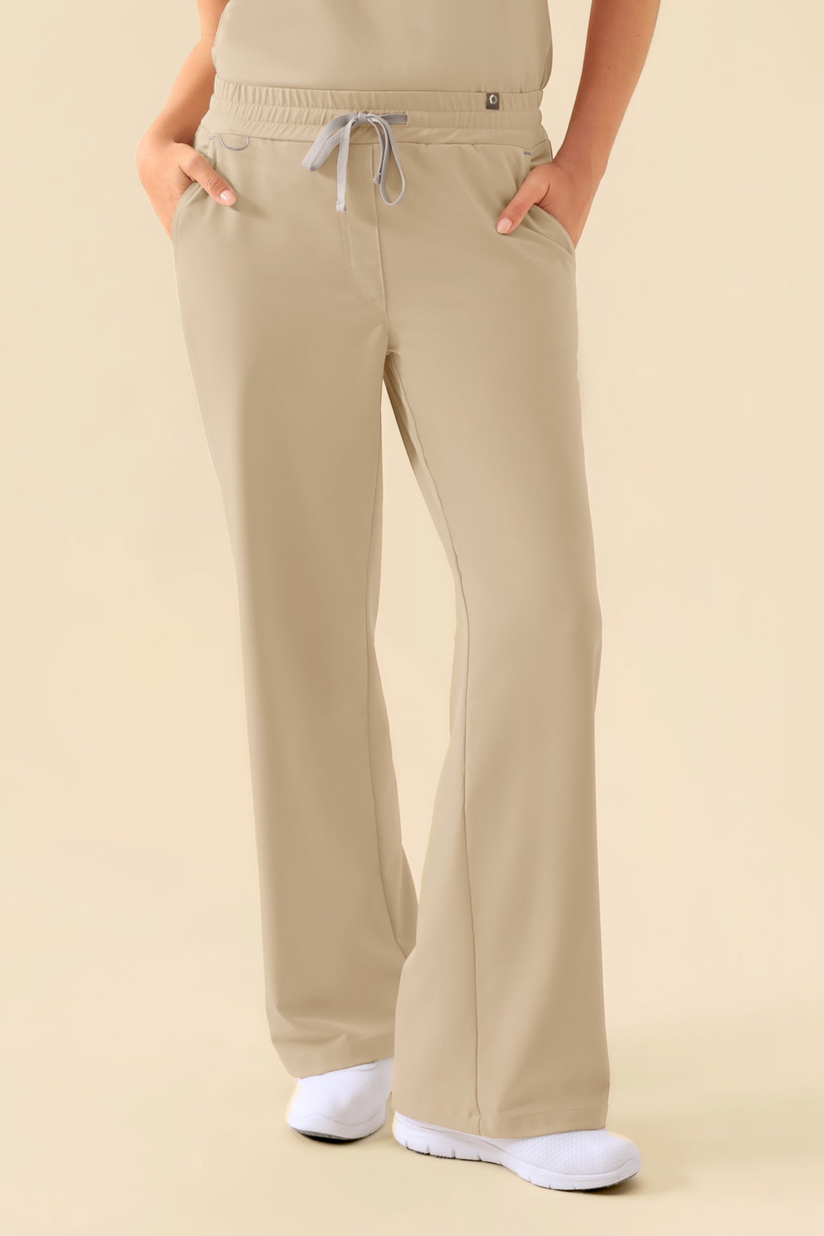 KAERE Hose Damen - weites Bein sand, Vorderansicht