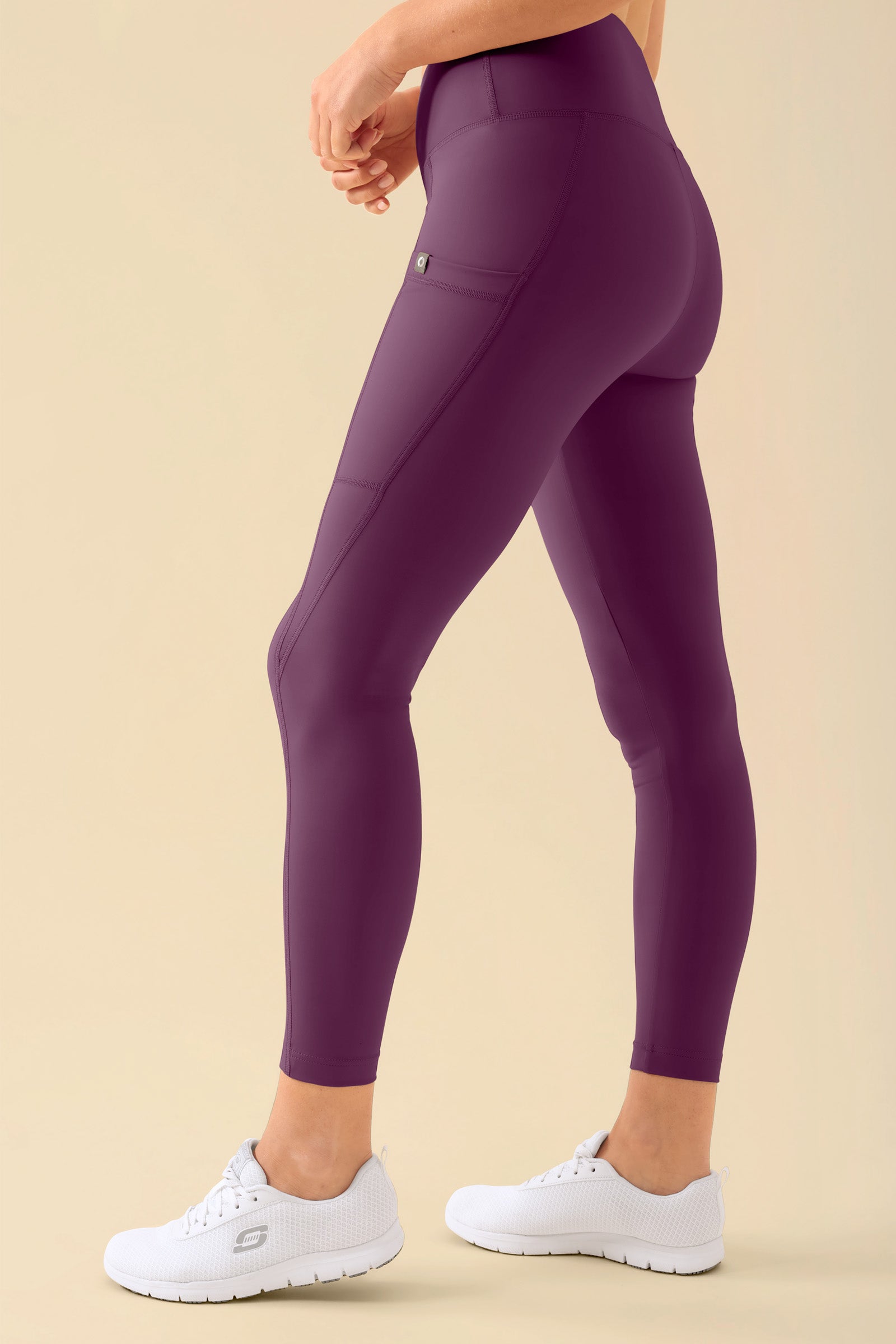 KAERE Leggings Damen - super elastisch pflaume, Vue de face