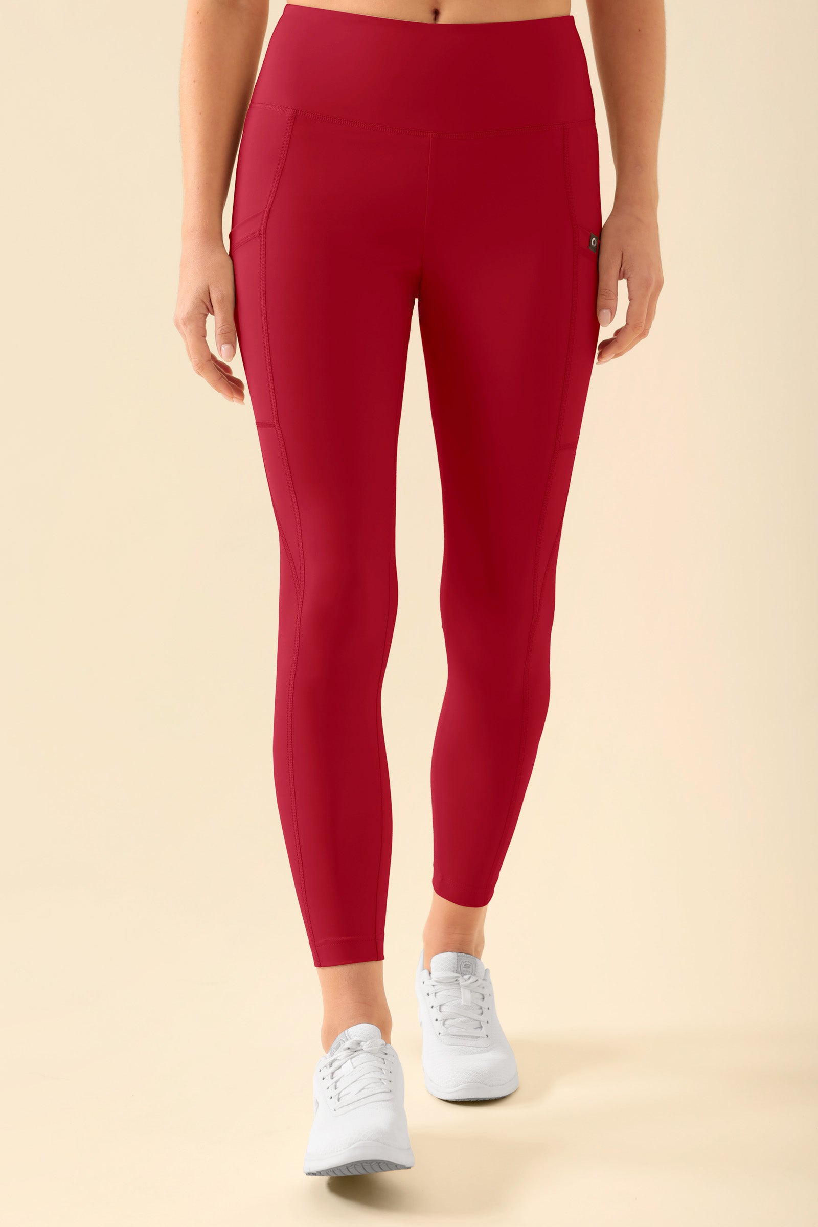 KAERE Leggings Damen - super elastisch rot, Vue de face