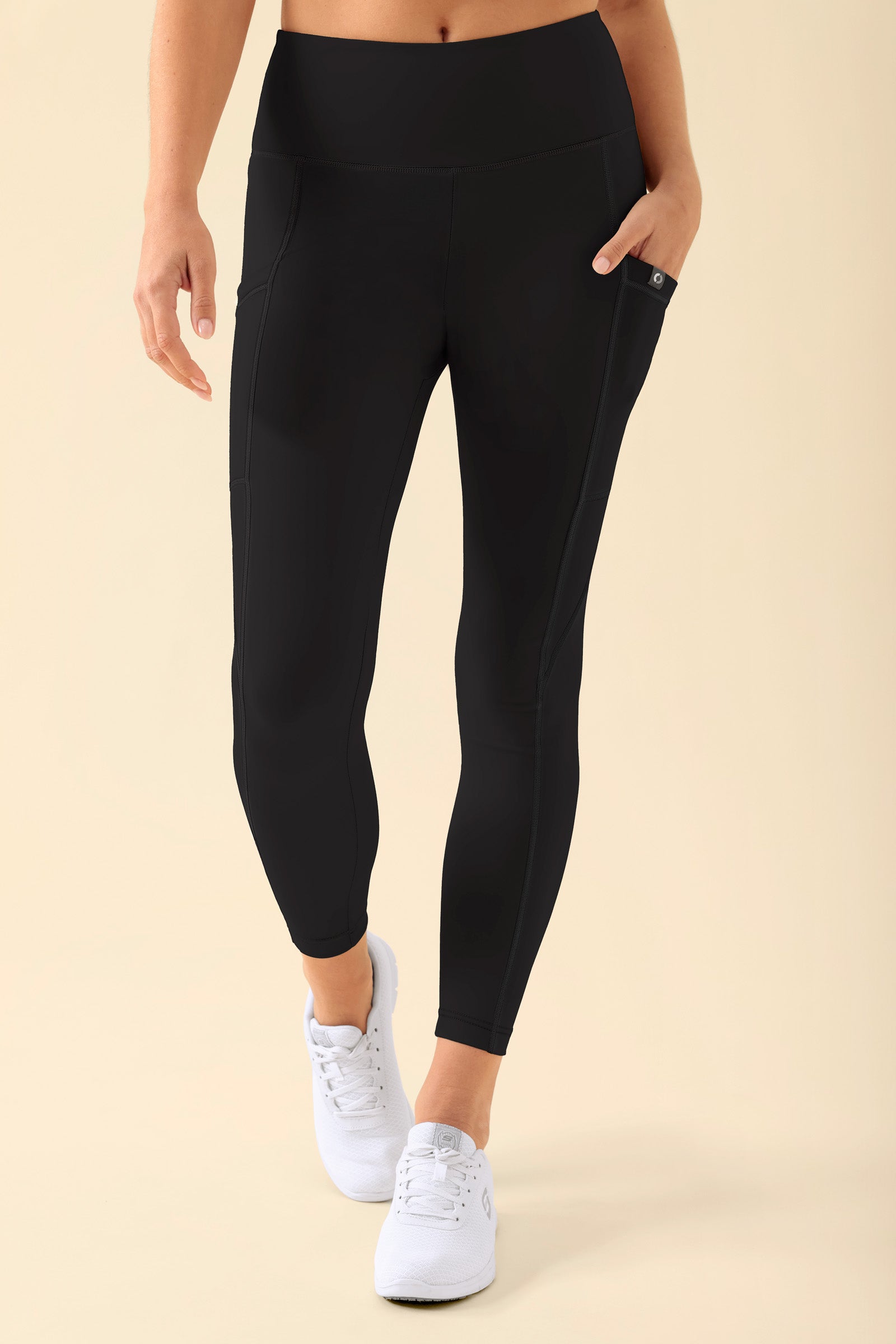 KAERE Leggings Damen - super elastisch schwarz, Vue de face