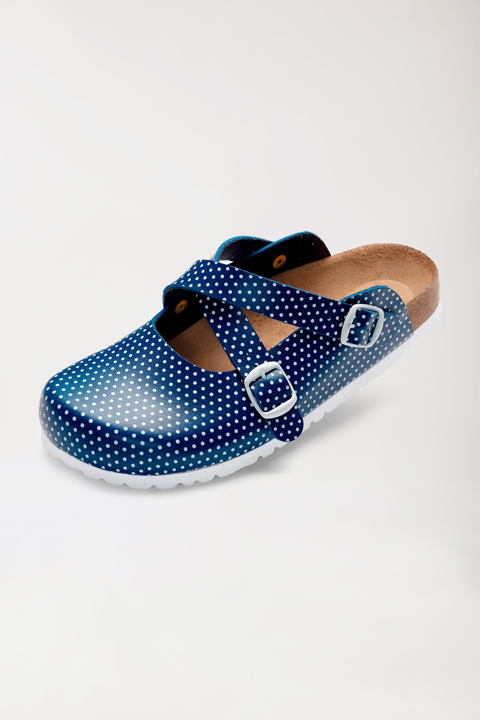 Damen Clog navy/weiss