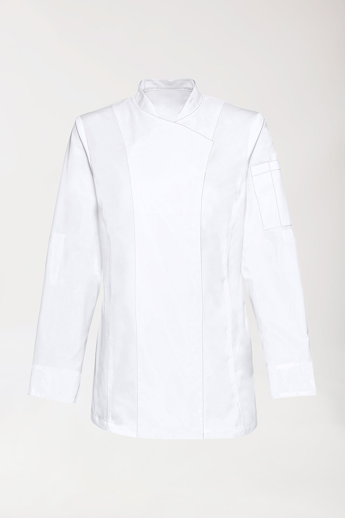 Gastro Kochjacke Damen - 1/1 Arm weiss, Vorderansicht