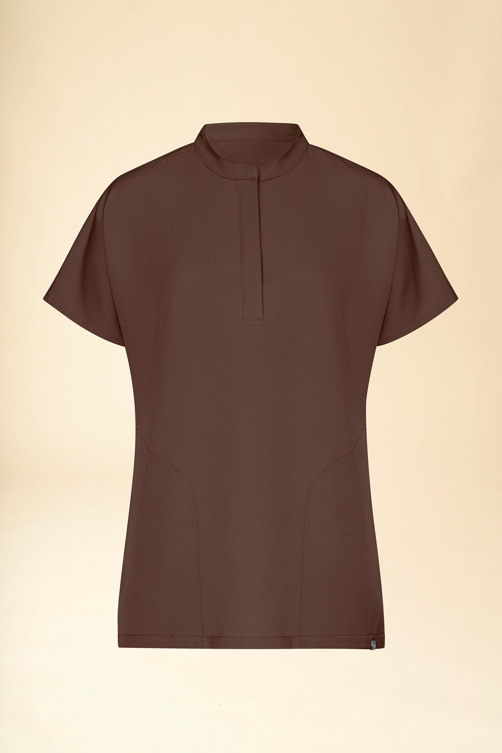 KAERE Schlupfkasack Damen - Stehkragen coffee, Vue de face