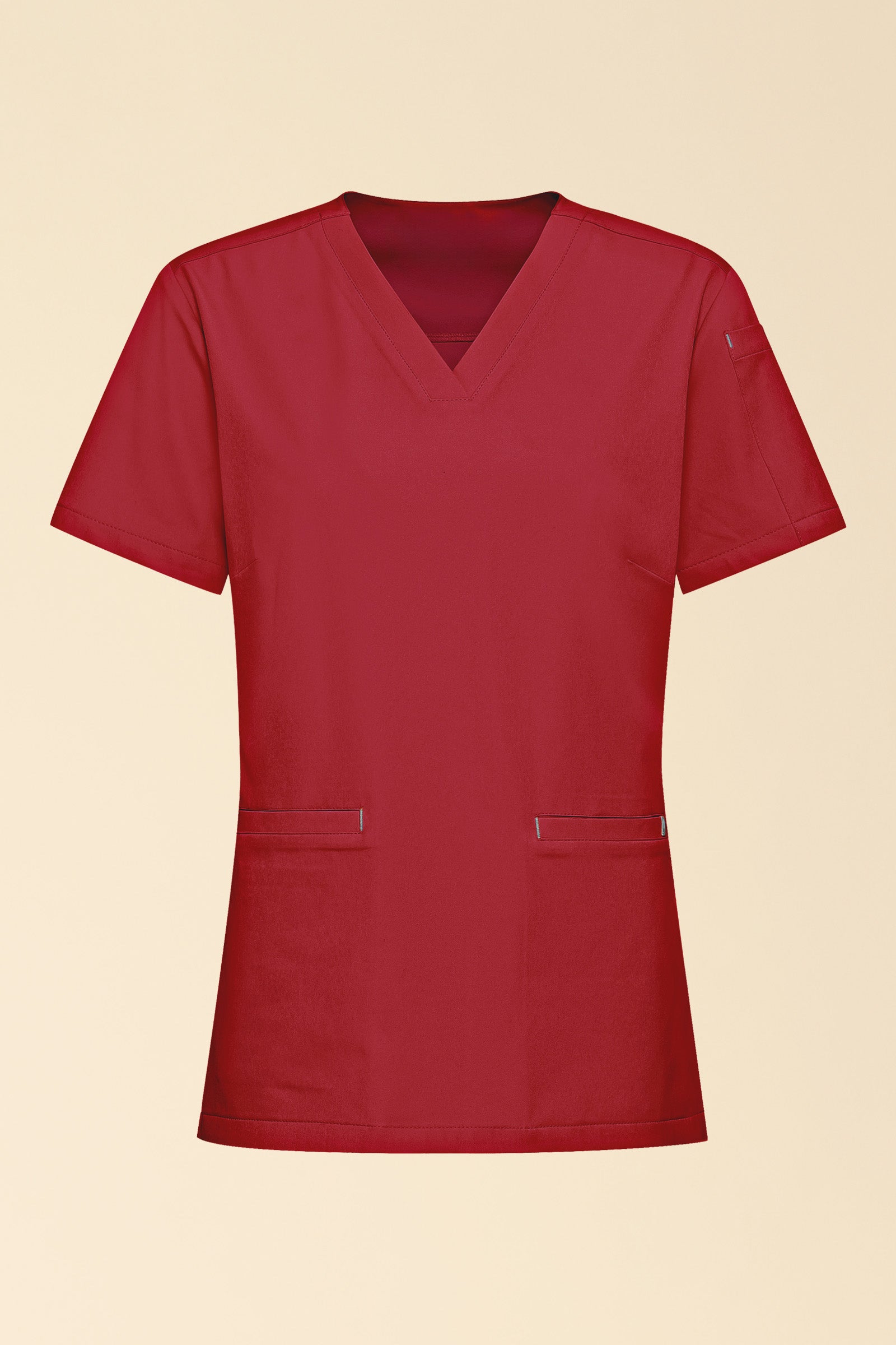 KAERE Schlupfkasack Damen - V-Ausschnitt rot, Vue de face