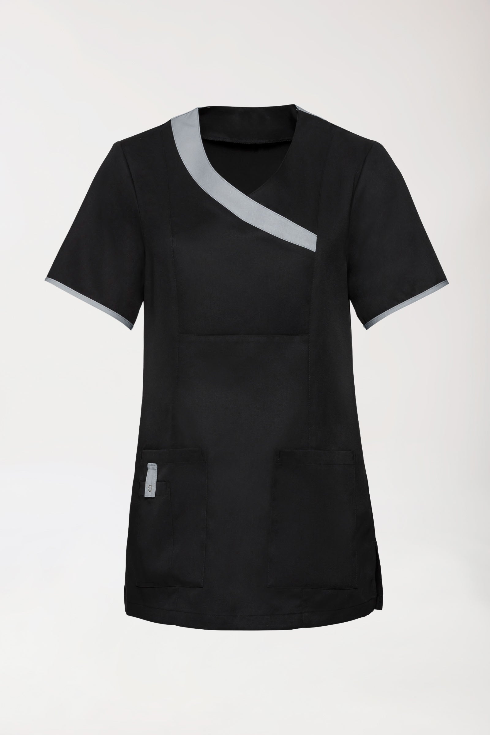 Schlupfkasack Damen Schwarz Perlgrau, Vue de face