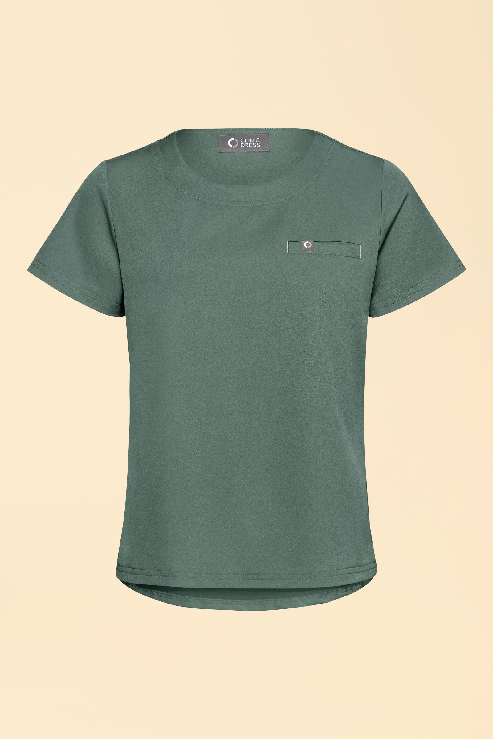 KAERE Shirt Damen - Rundhalsausschnitt dunkelgrün, Vue de face