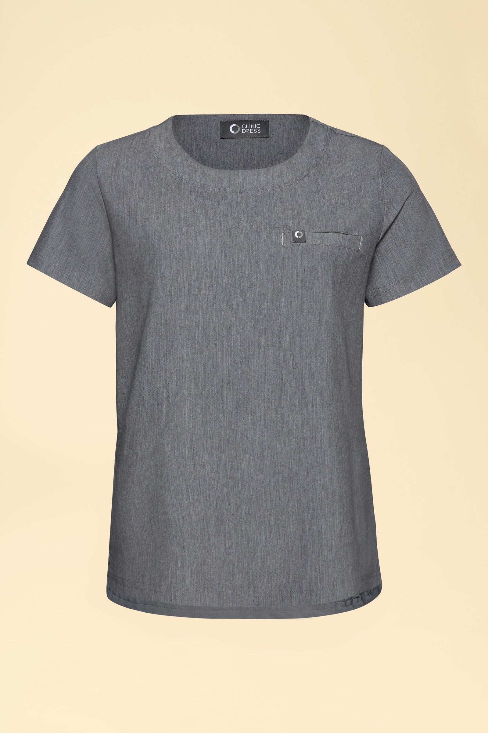 KAERE Shirt Damen - Rundhalsausschnitt grau melange, Vue de face