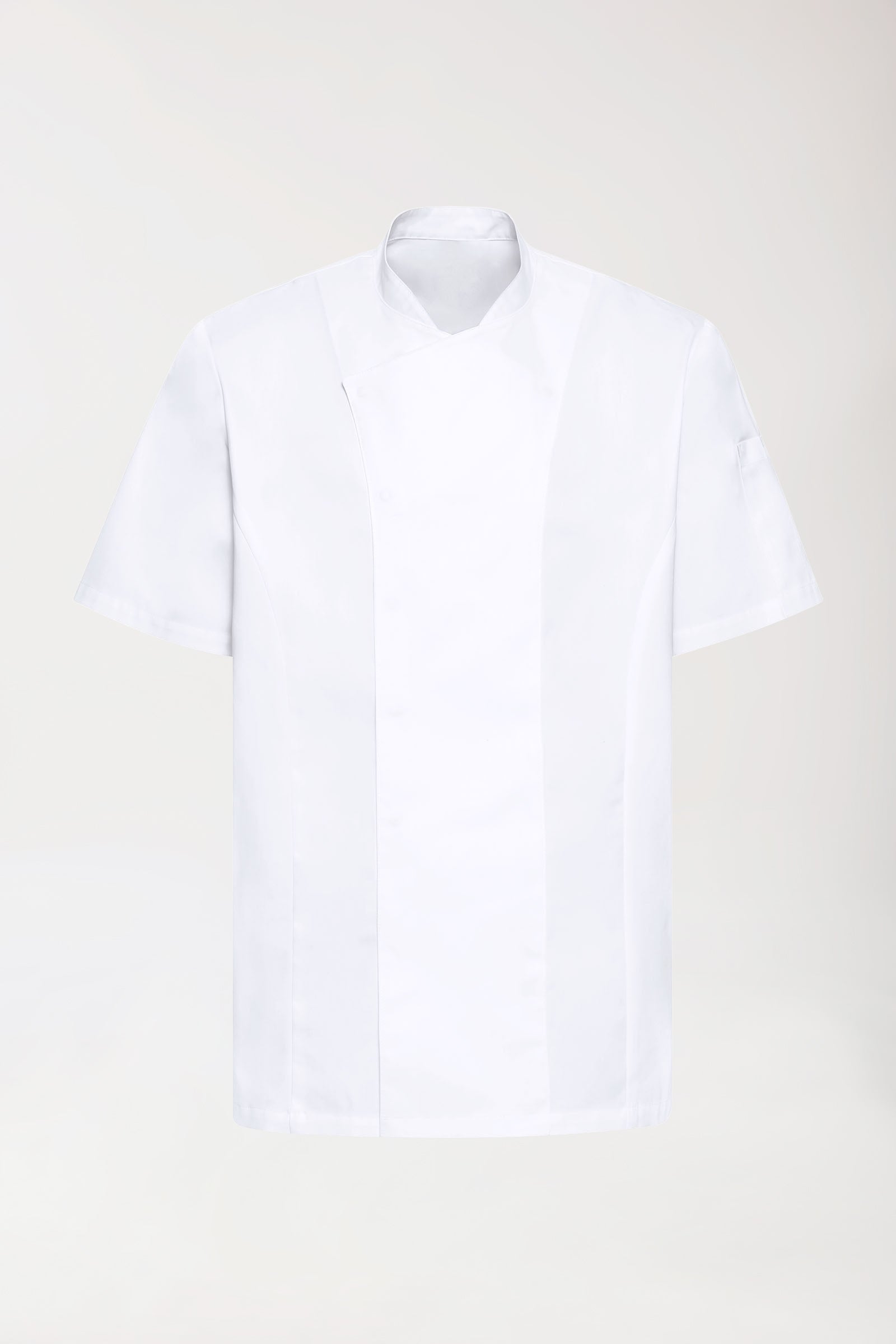 Gastro Kochjacke Herren - Druckknopfleiste - 1/2 Arm weiss, Vue de face