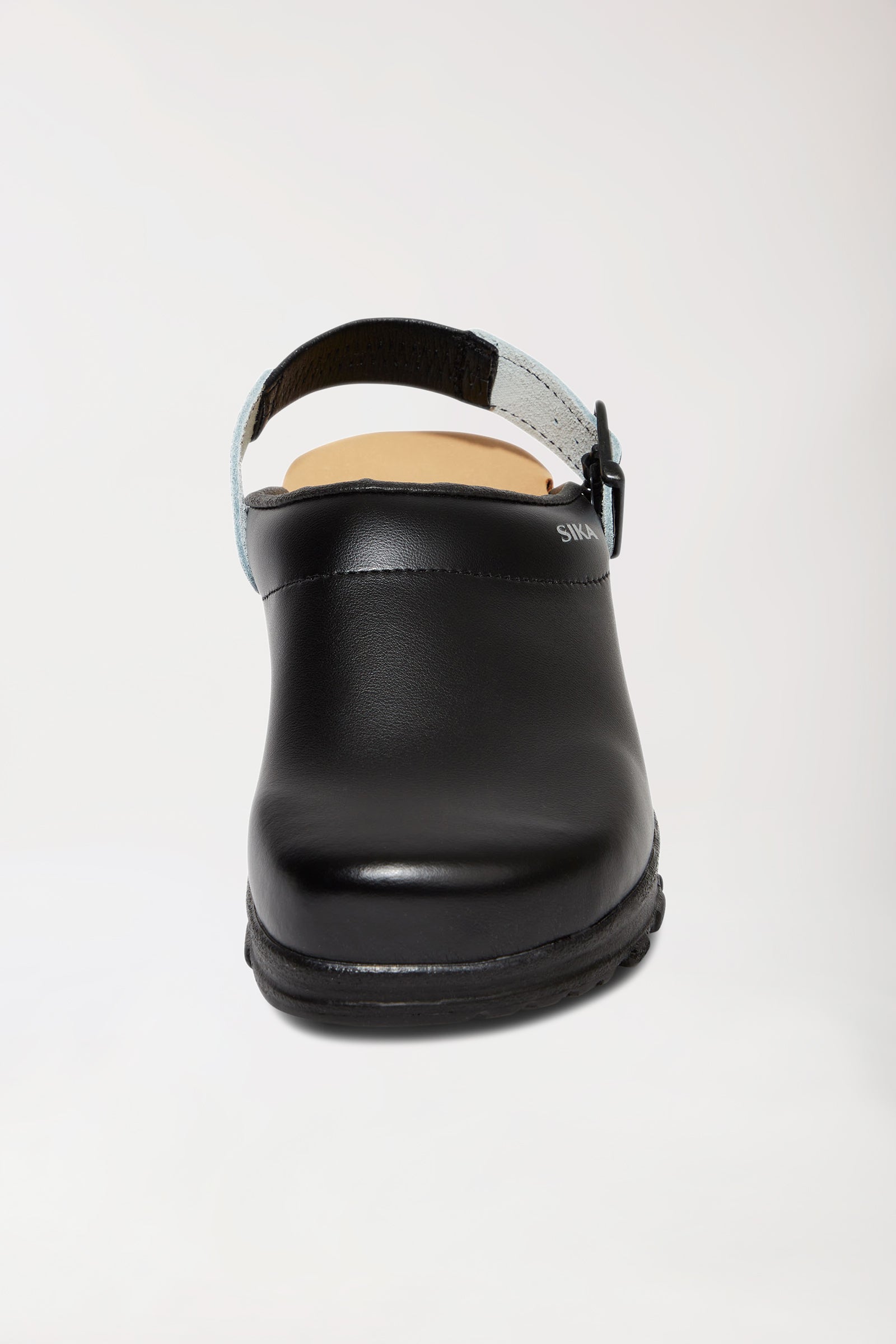 Berufs-Clog Schwarz Permair Leder Unisex, Vue de face
