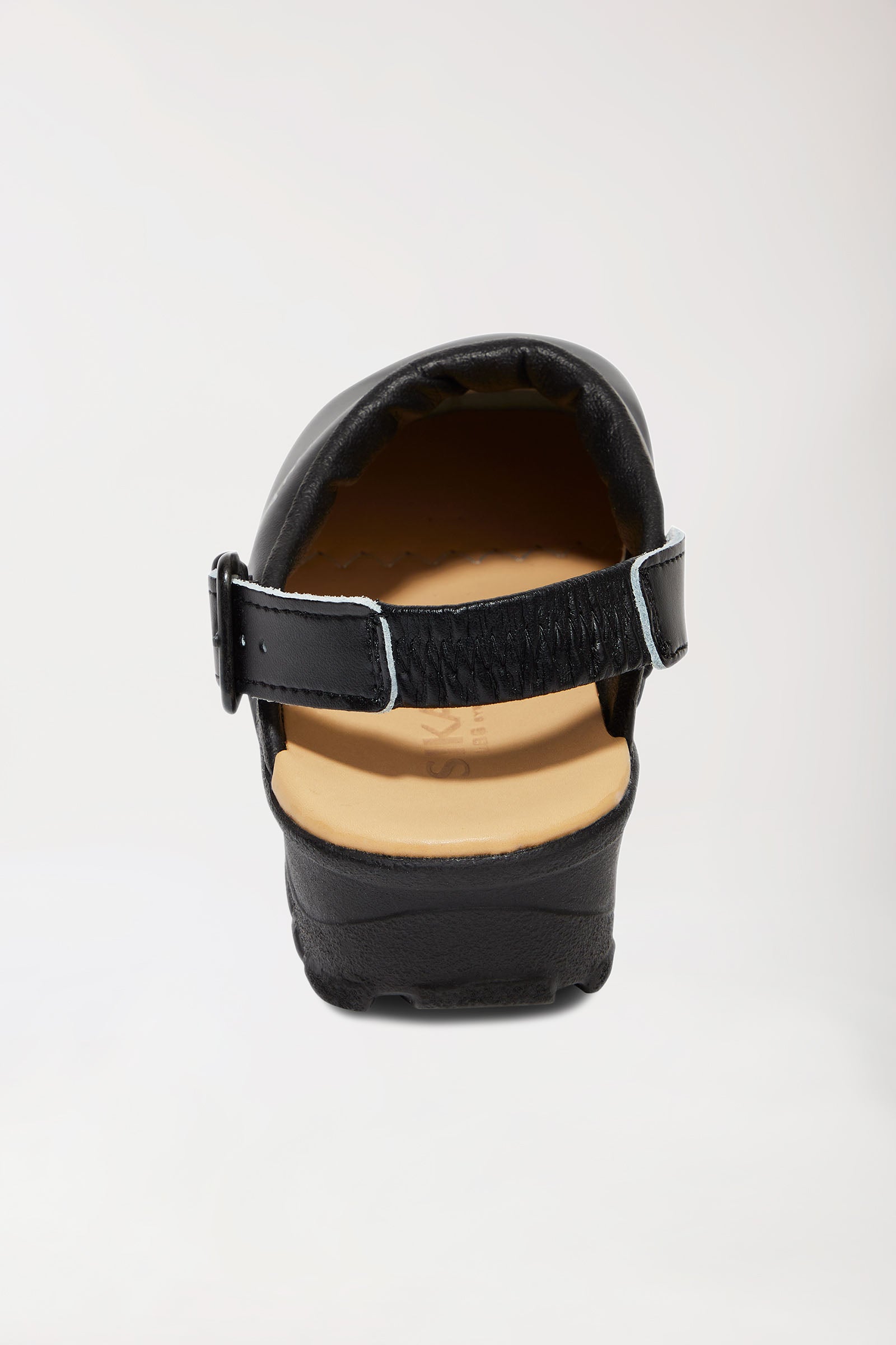 Berufs-Clog Schwarz Permair Leder Unisex, Vue de face