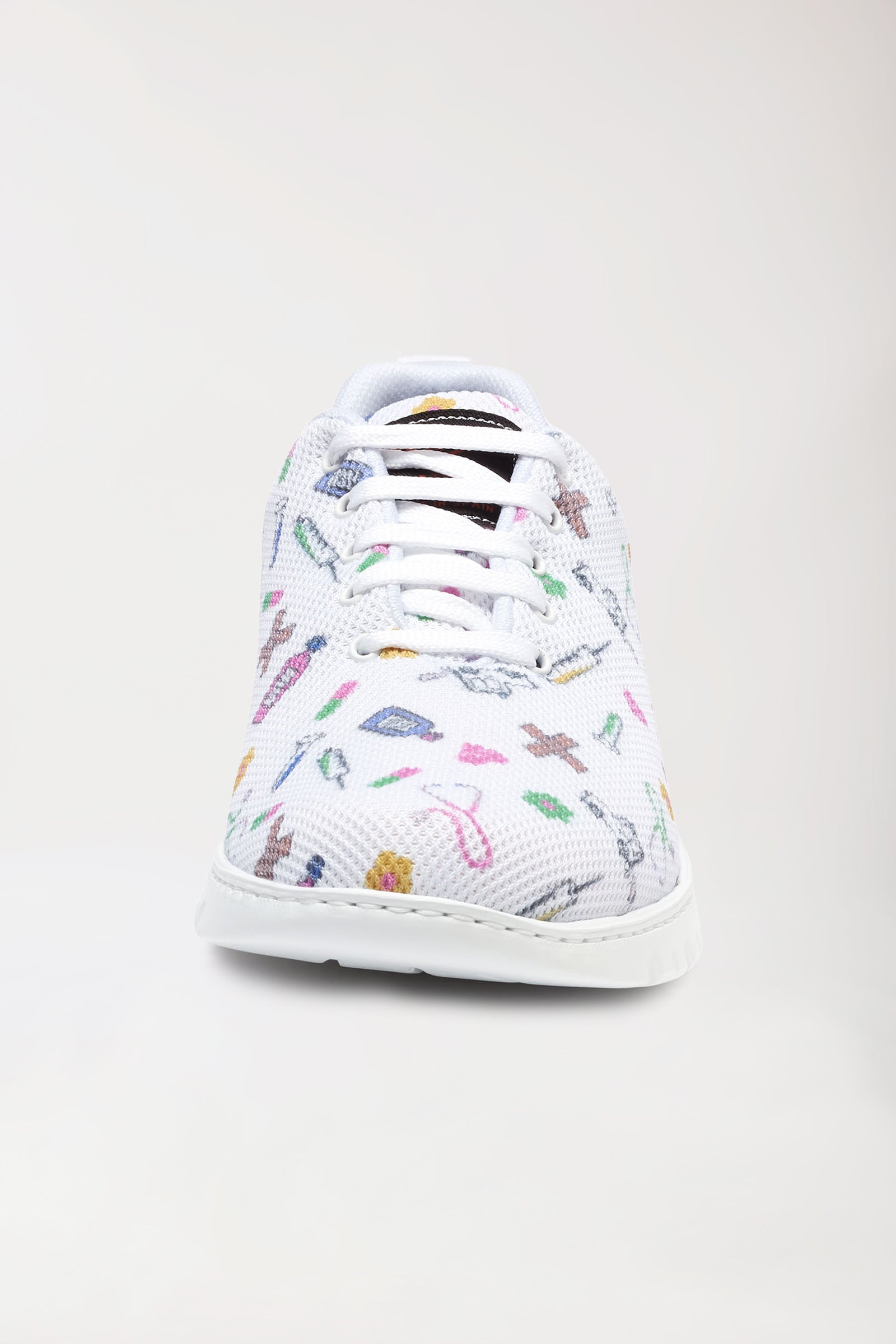 Unisex Berufsschuh weiss/bunt, Vue de face