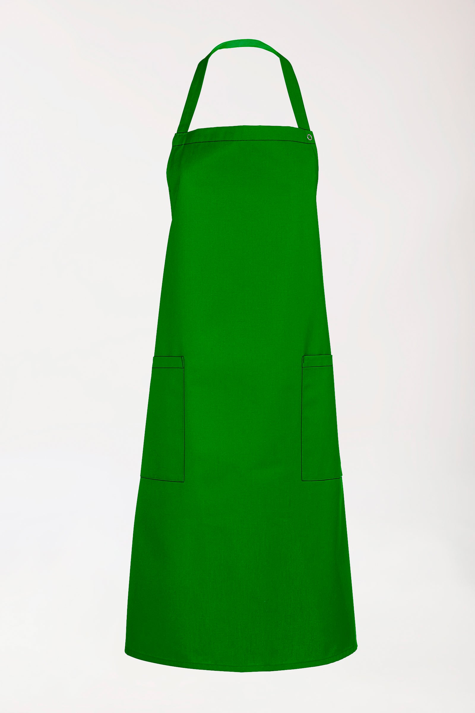Gastro Latzschürze Unisex - Einheitsgrösse grün, Vorderansicht