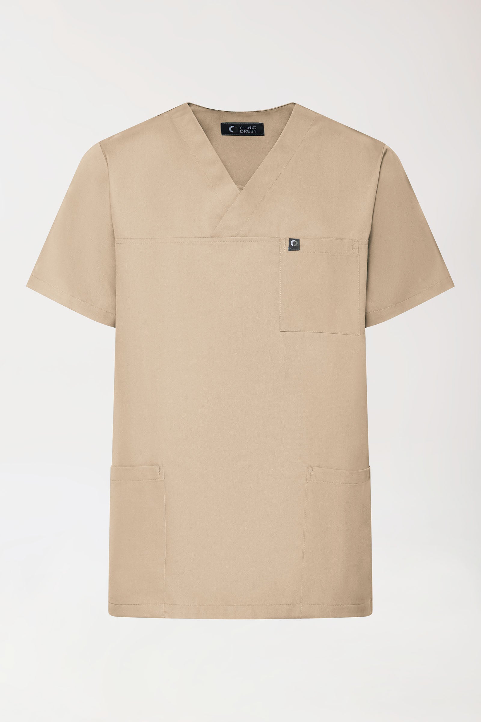 GREEN Stretch Schlupfkasack Unisex - V-Ausschnitt sand, Vue de face