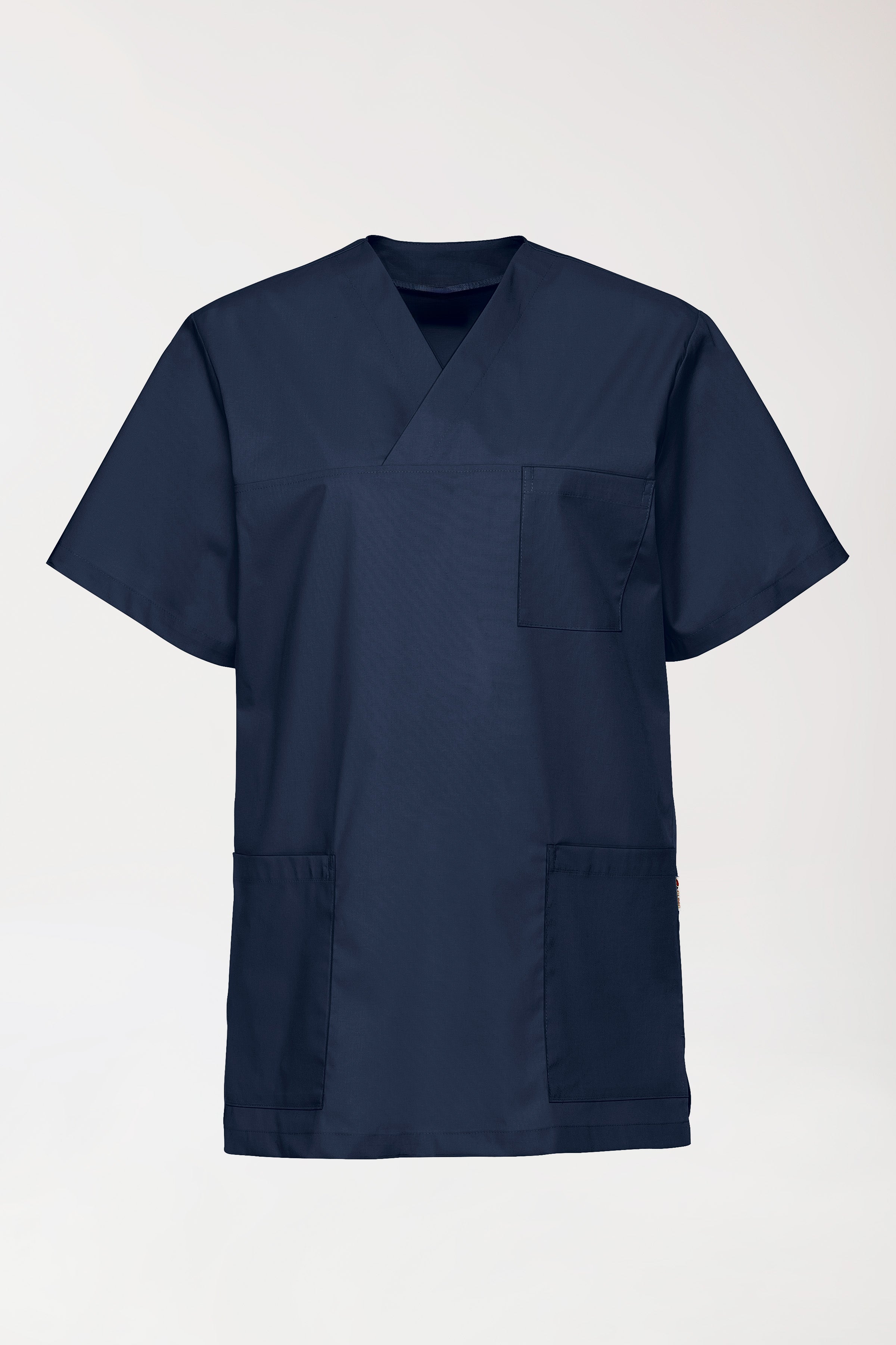 Stretch Schlupfkasack Unisex - V-Ausschnitt navy, Vue de face