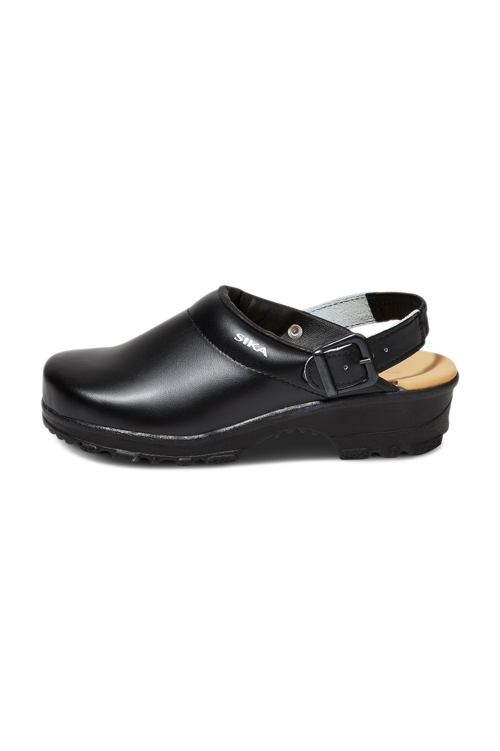Berufs-Clog Schwarz Permair Leder Unisex