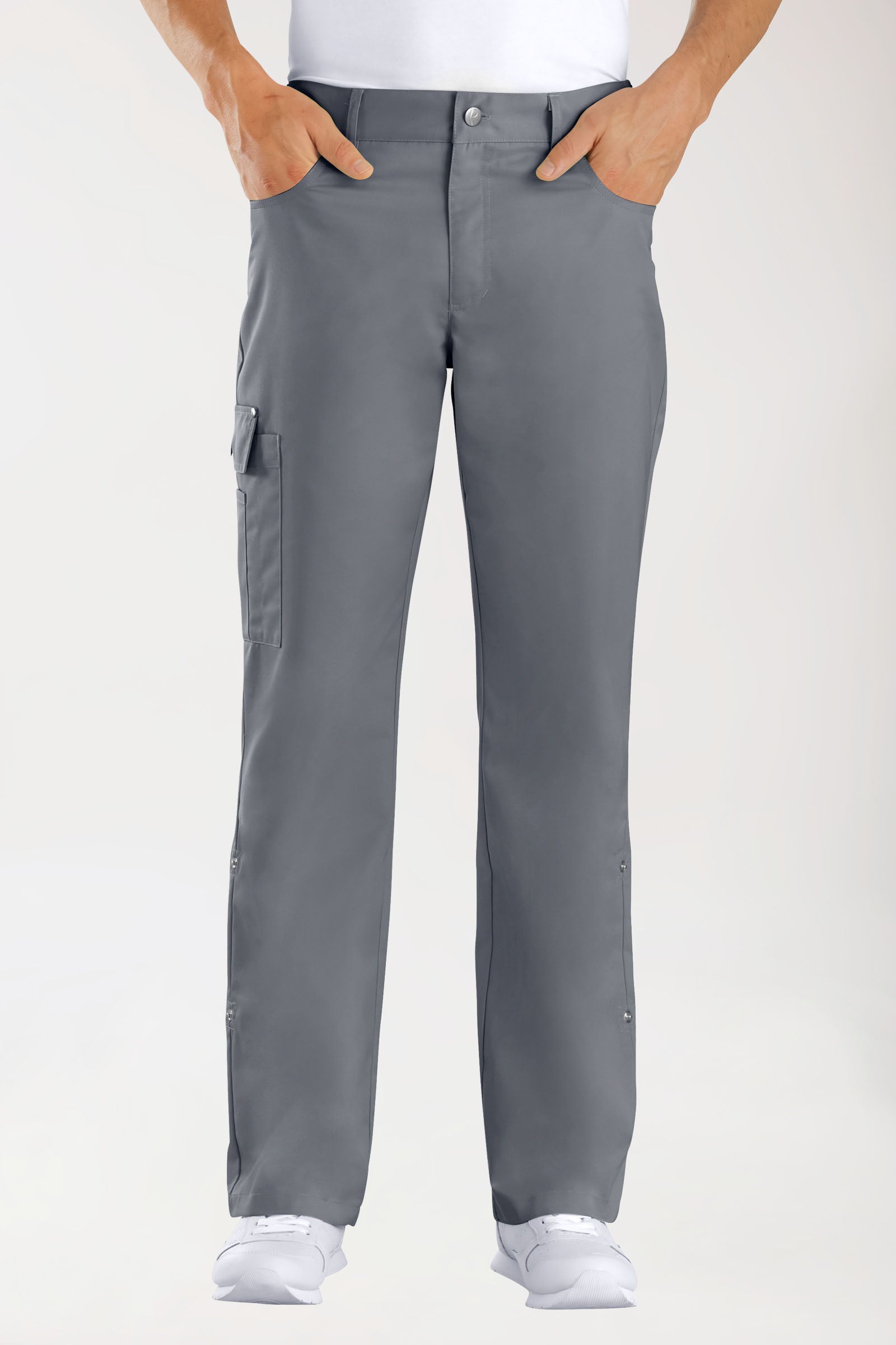 JUST STRONG Hose Unisex - Teilgummibund steingrau, Vorderansicht