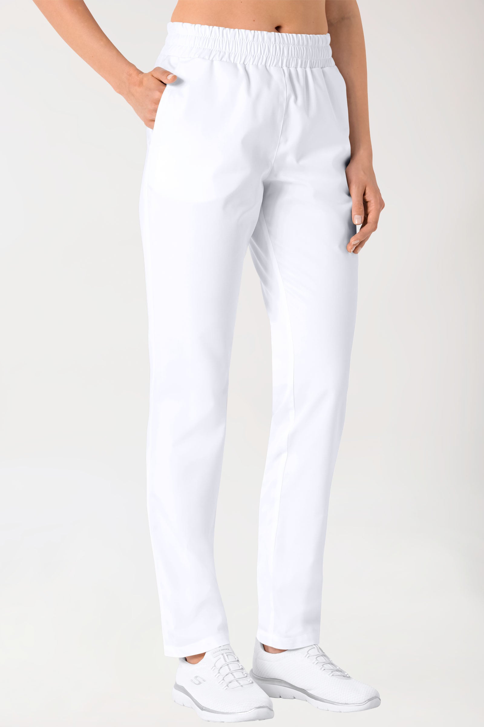 Hose Unisex - hoher Bund - Rundumgummi - weiss