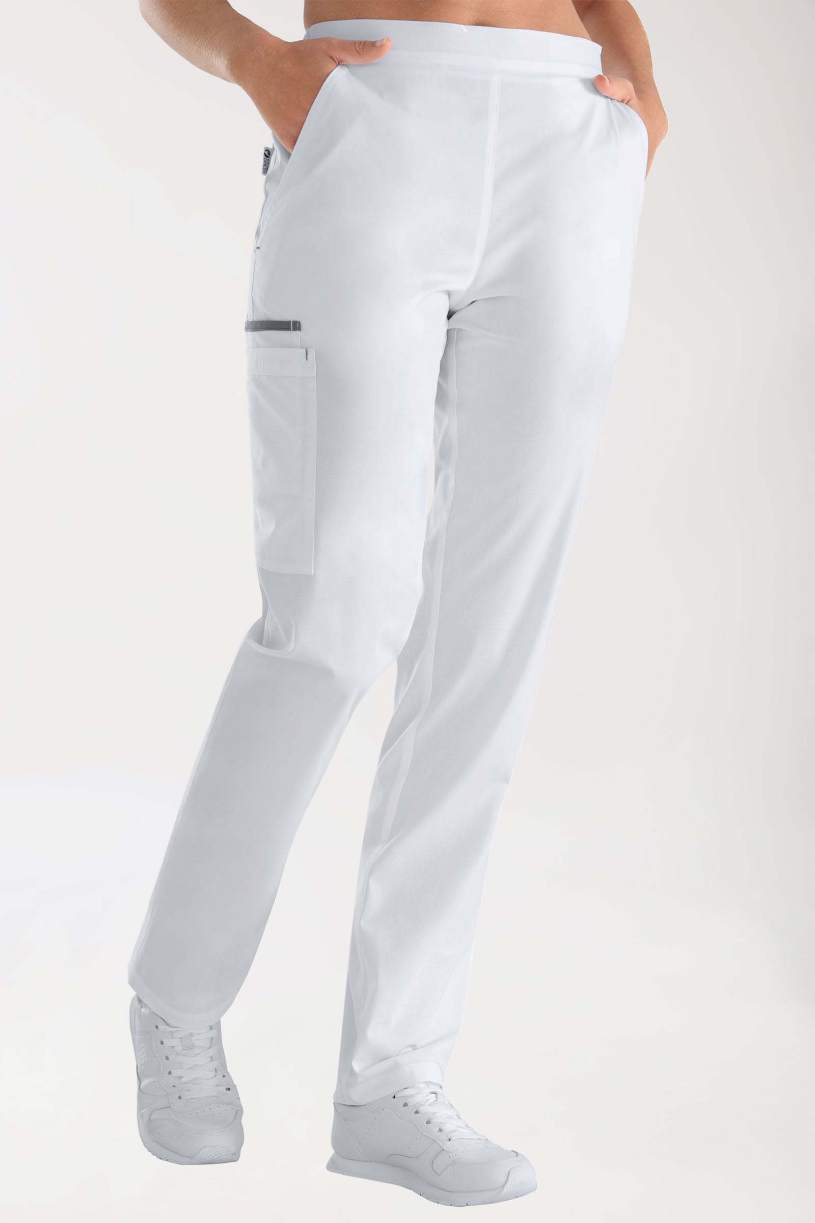 Hose Weiss mit Steingrau Unisex, Vue de face