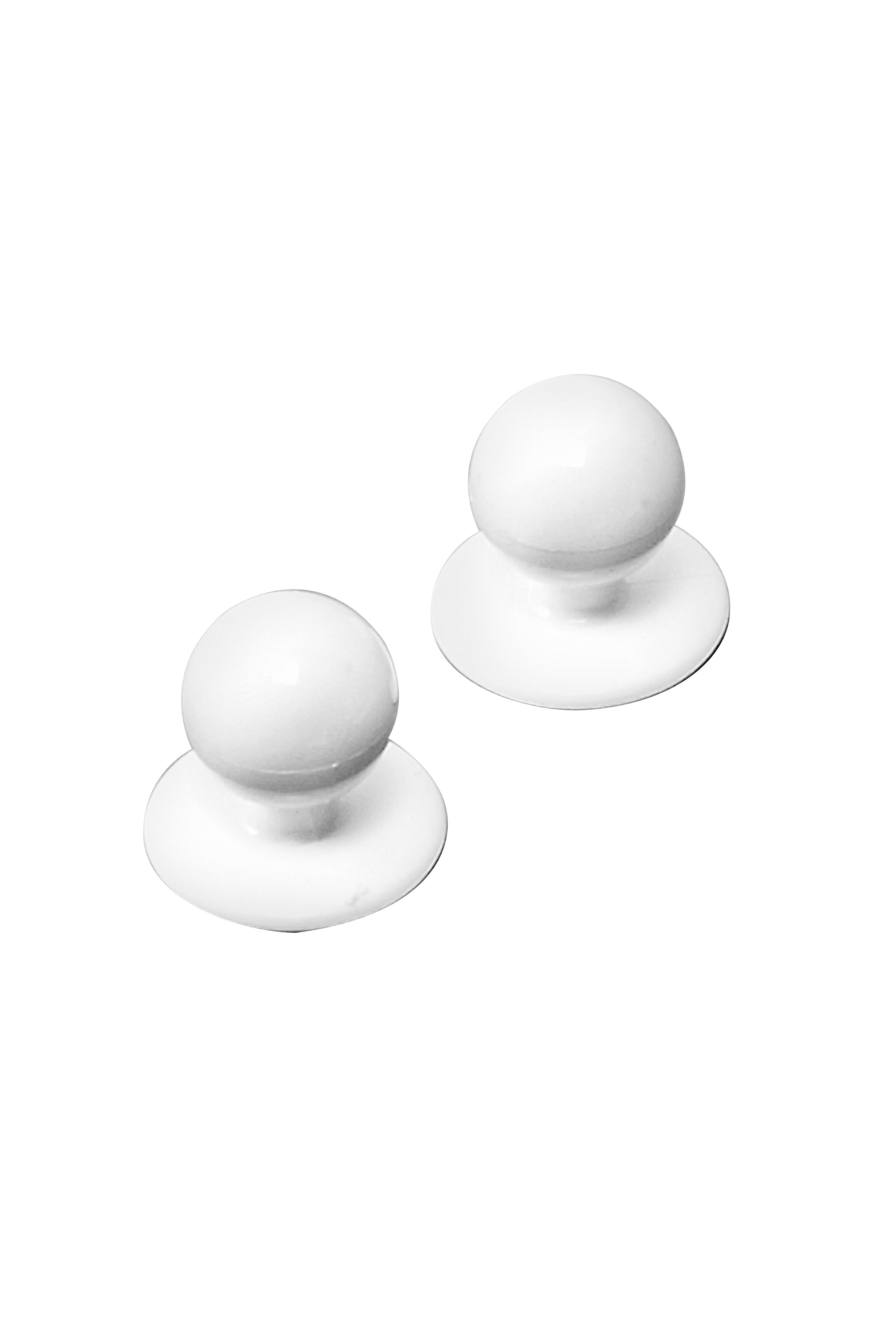 Gastro Kugelknöpfe Unisex - 12 Stück weiss