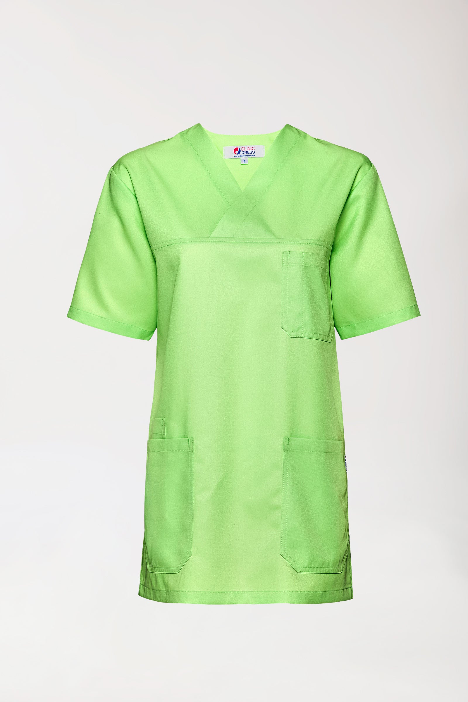 Schlupfkasack Apfelgrün V-Ausschnitt