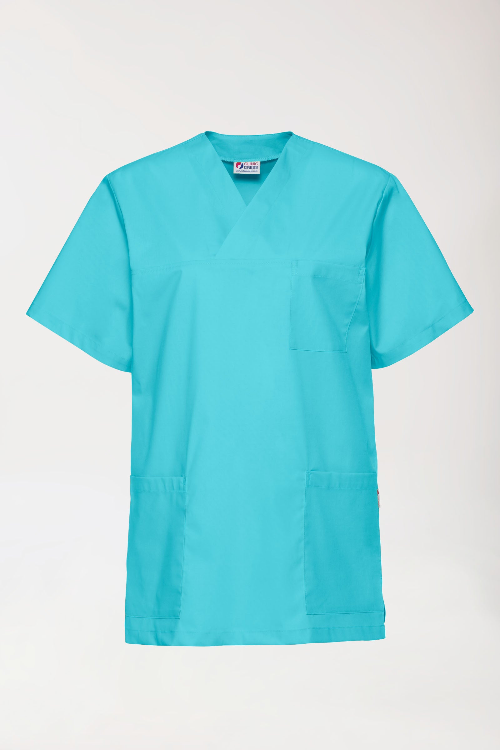 Stretch Schlupfkasack Unisex - V-Ausschnitt curaçao, Vue de face