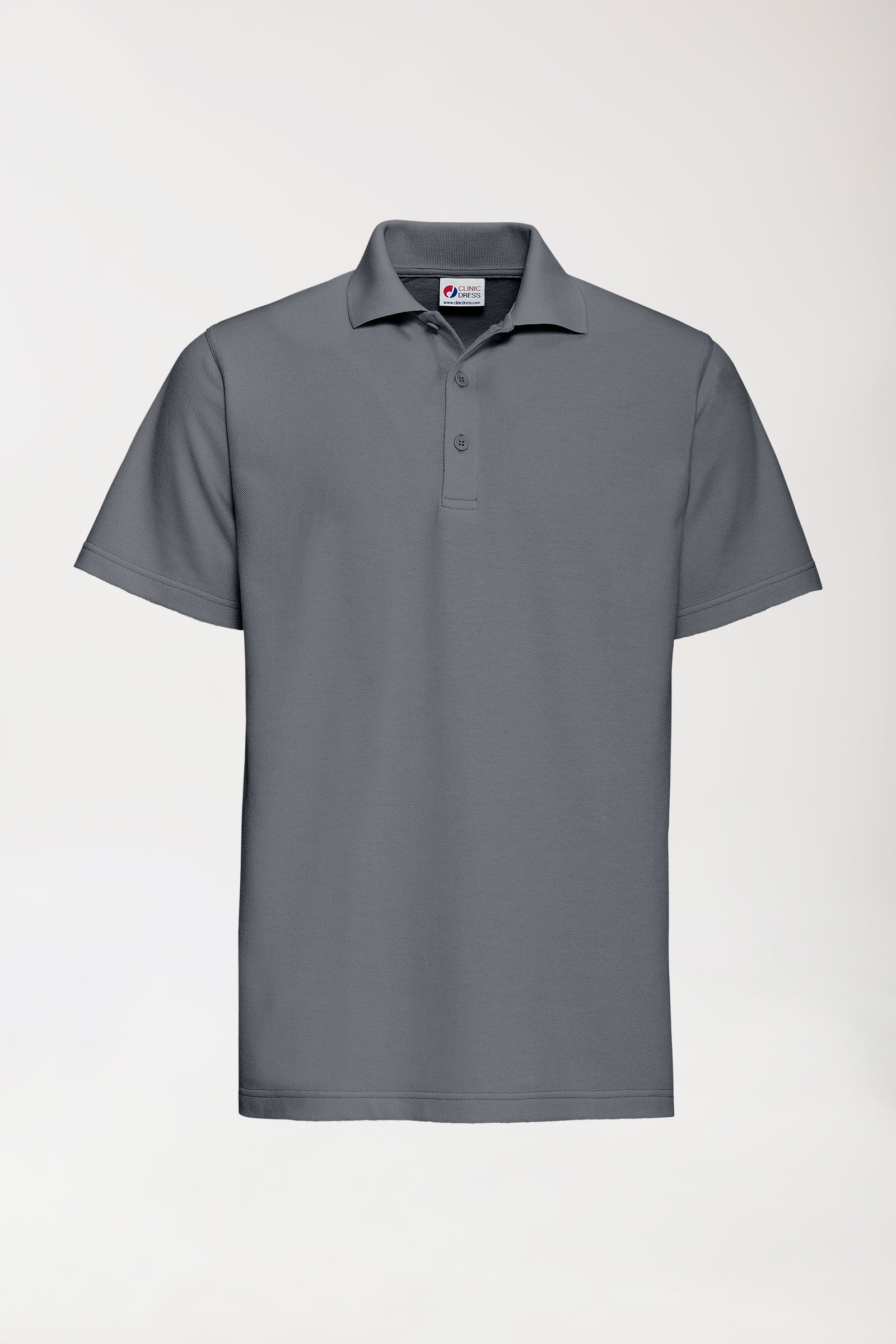 CORE Shirt Unisex - Polokragen steingrau, Vorderansicht