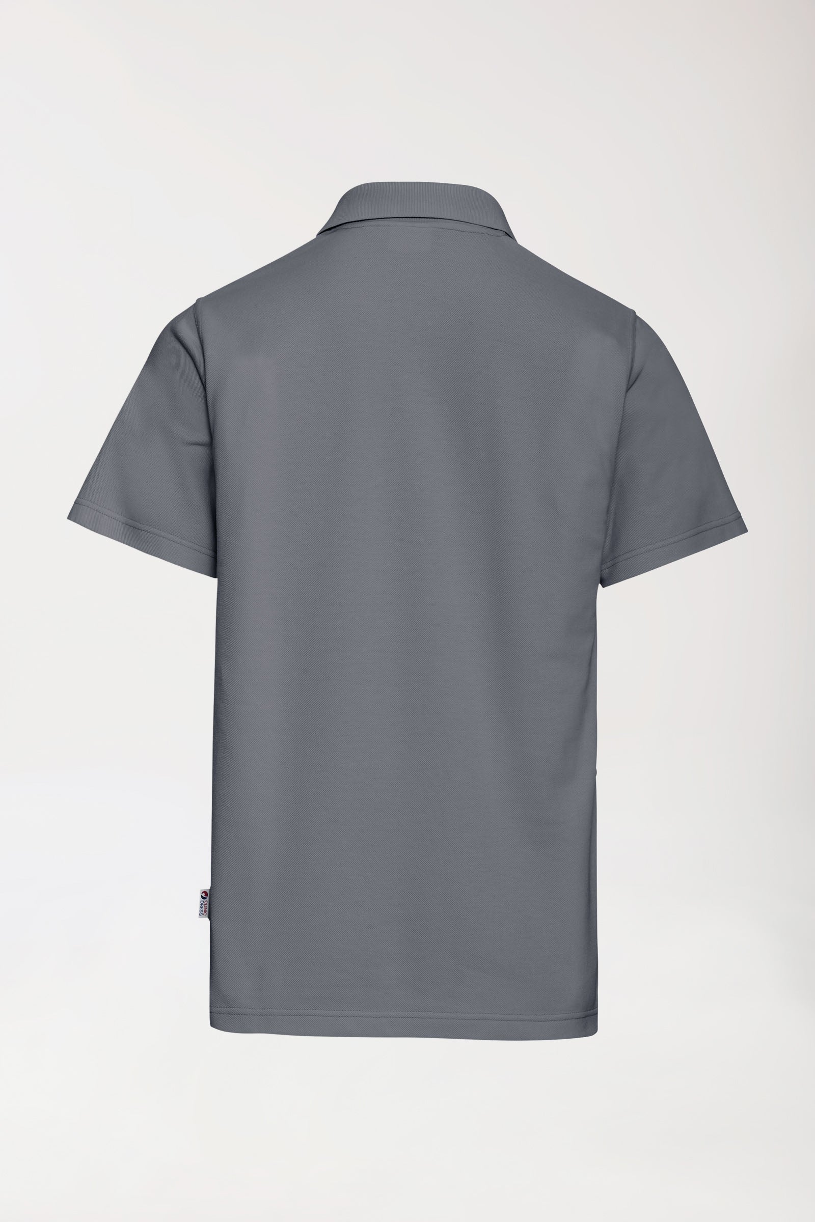 CORE Shirt Unisex - Polokragen steingrau, Vorderansicht