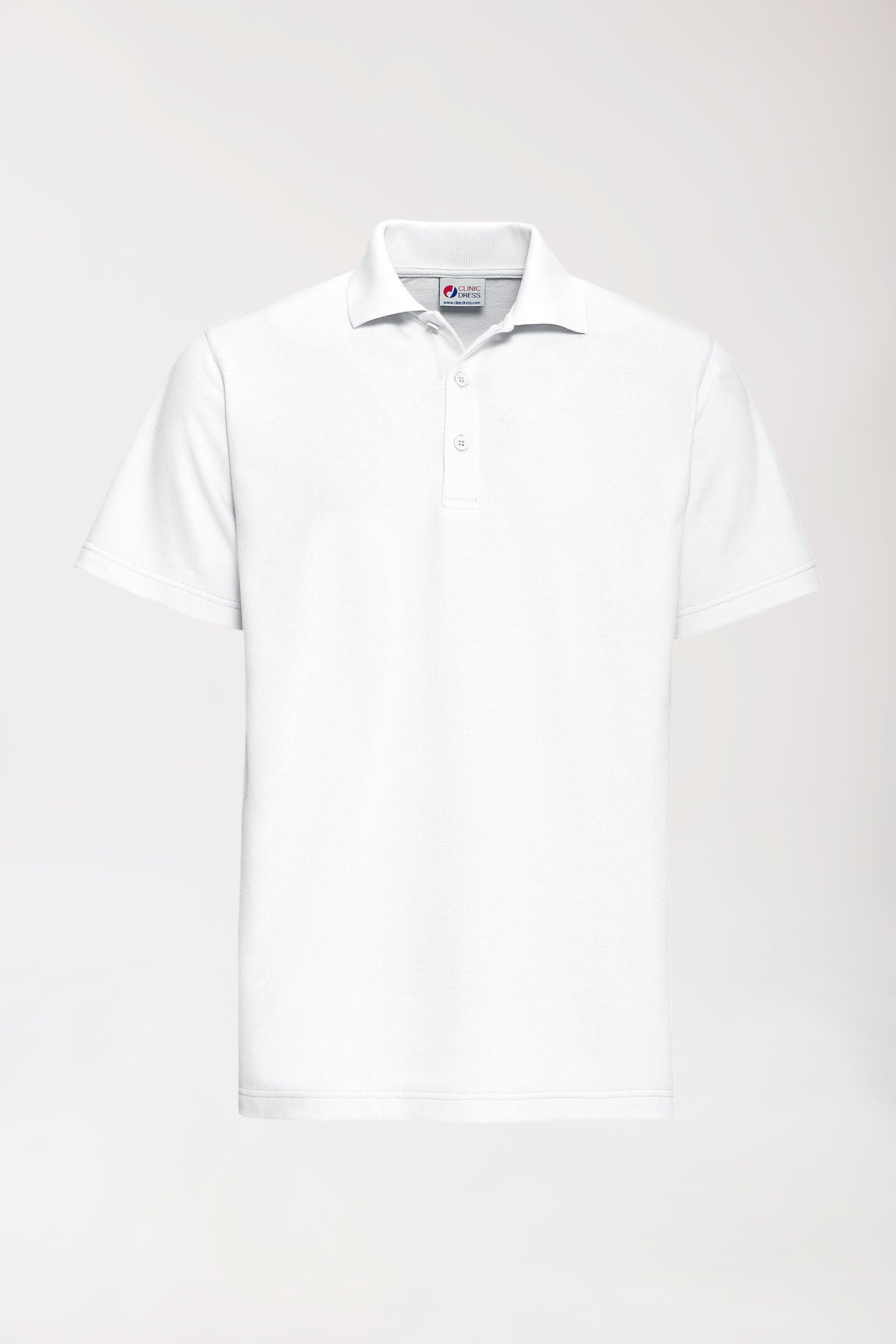 CORE Shirt Unisex - Polokragen weiss, Vorderansicht