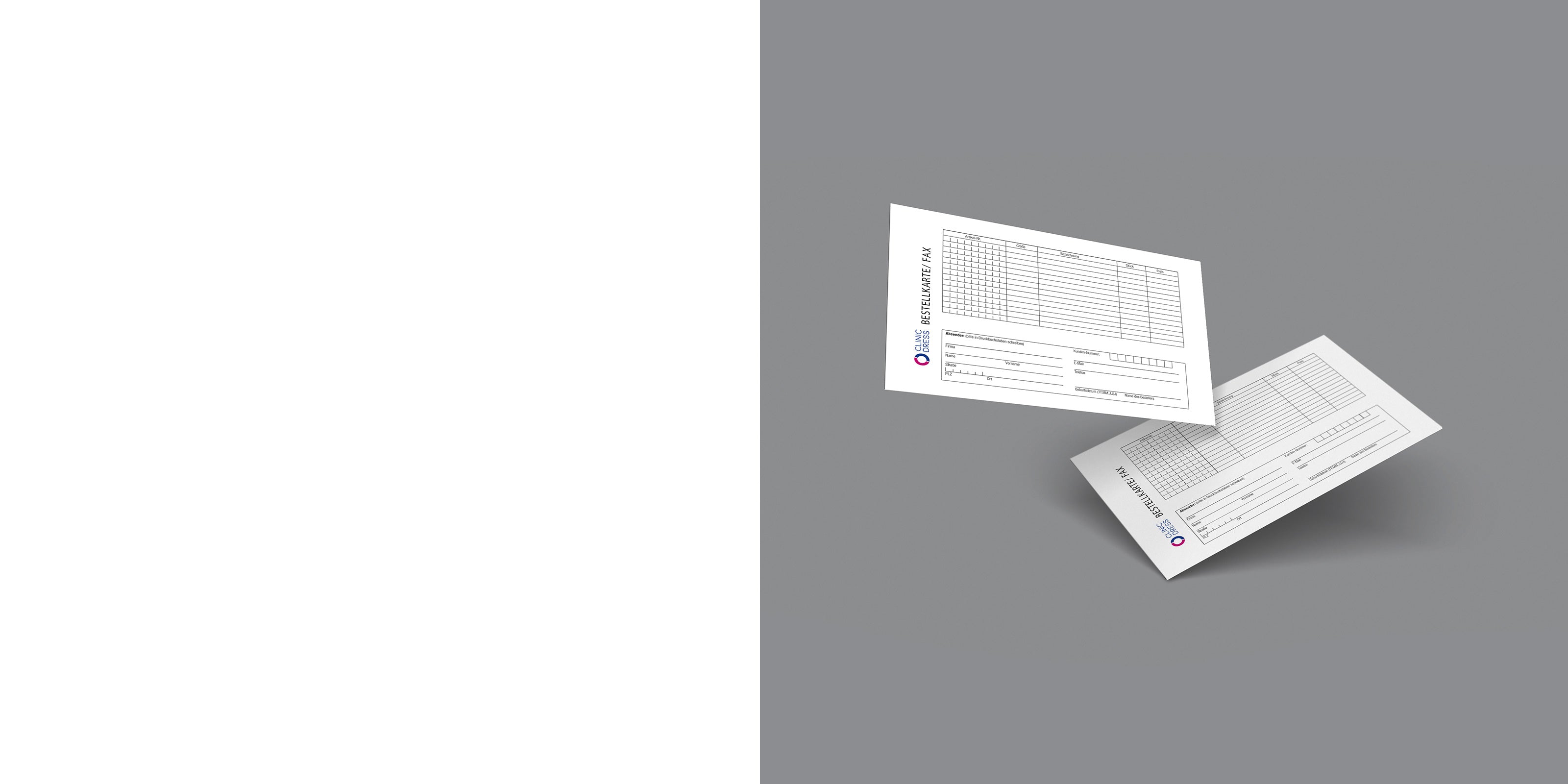 CLINIC DRESS Bestellkarten