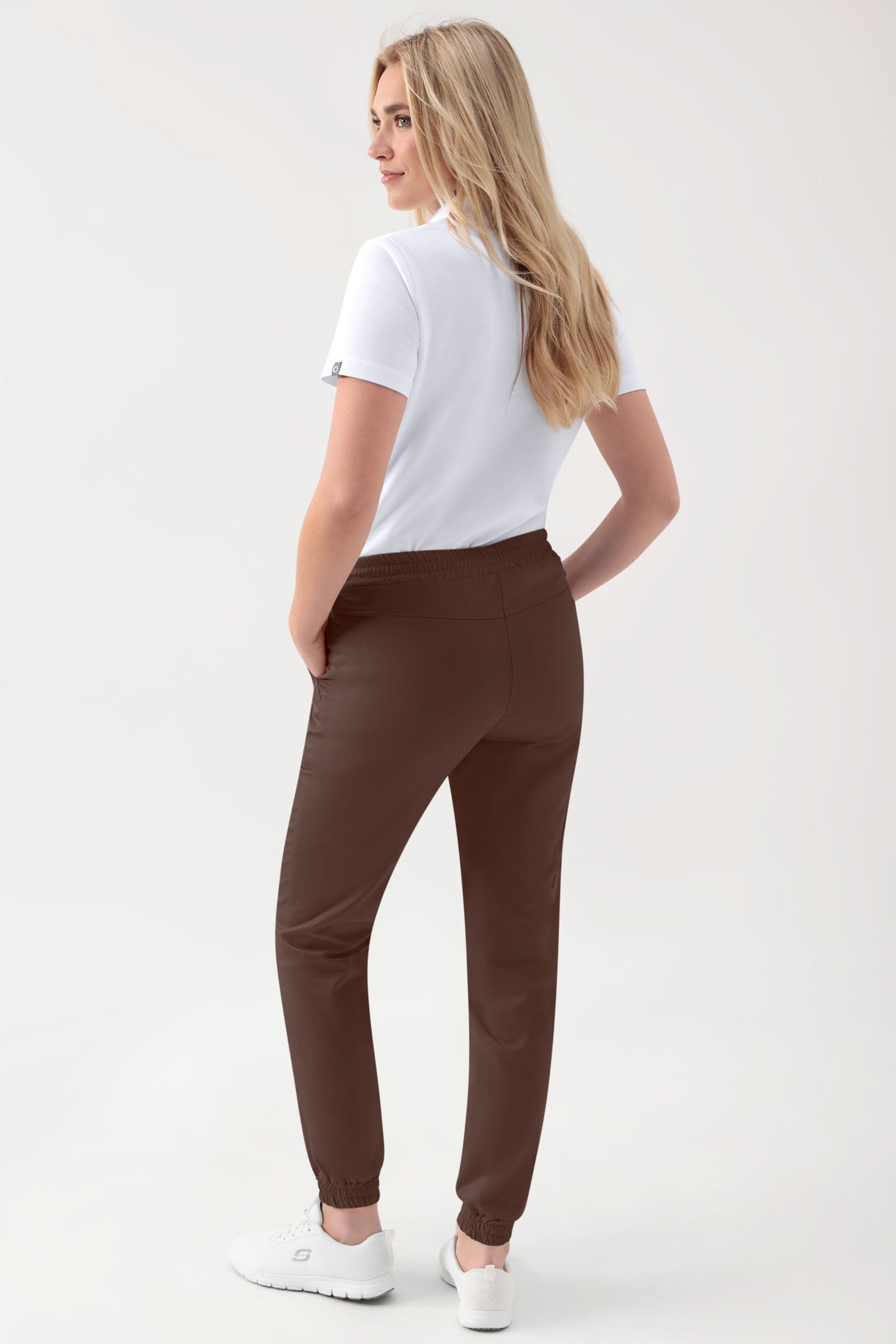 GREEN Stretch Hose Damen - Jogpants Style coffee, Vue de dos 