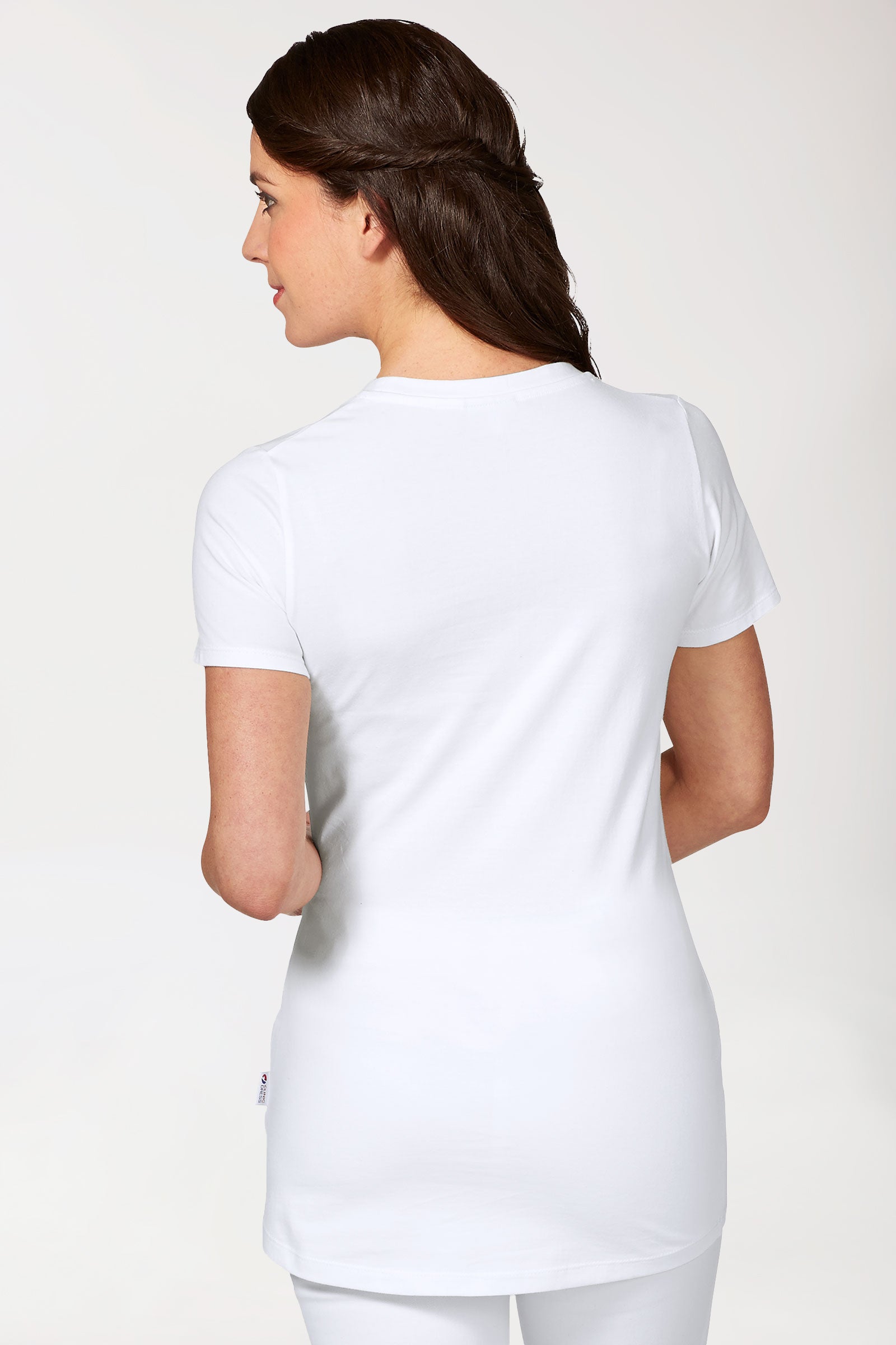 CORE Shirt Damen - Rundhals weiss, Vue de dos 