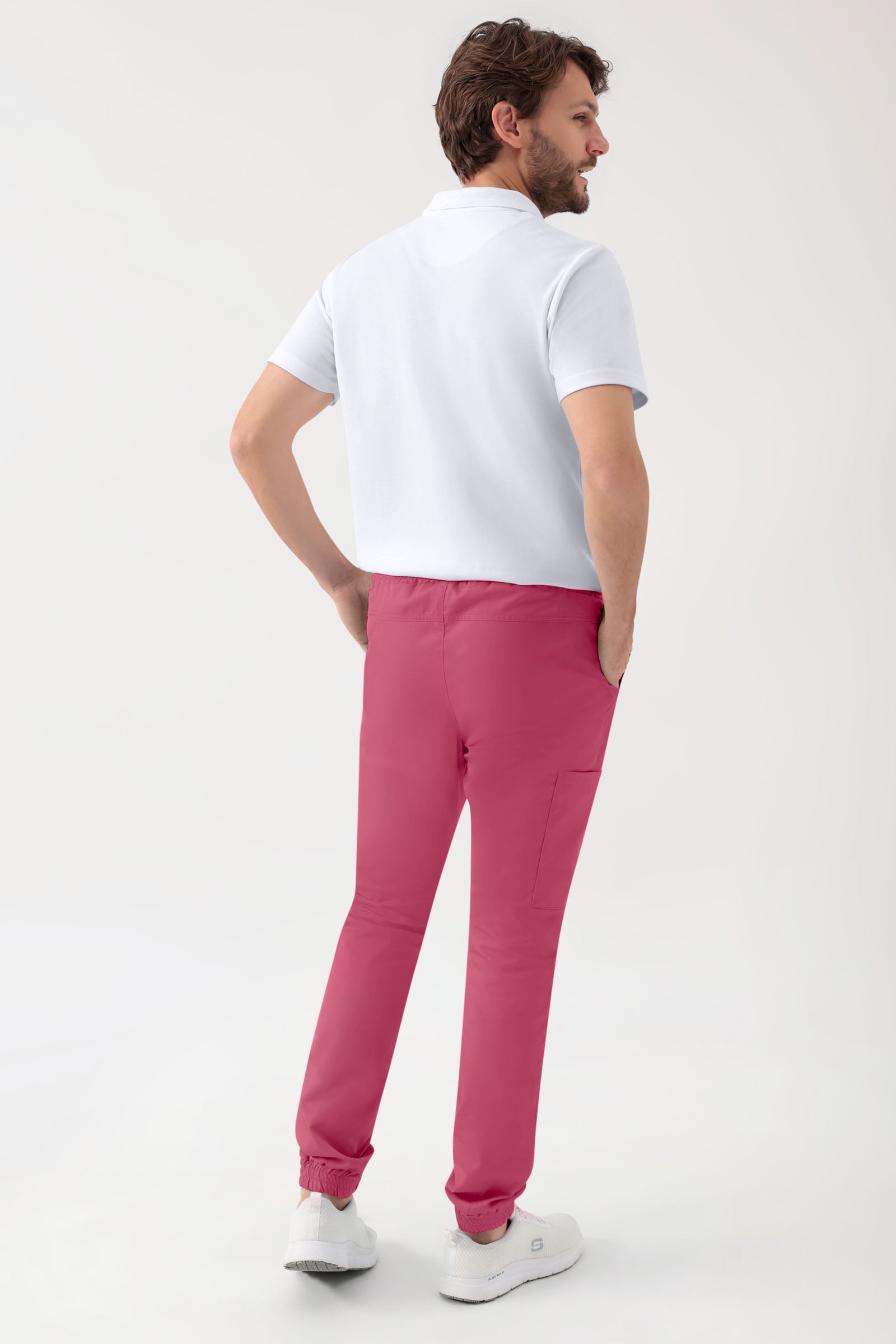 GREEN Stretch Hose Herren - Jogpants Style rosenholz, Vue de dos 