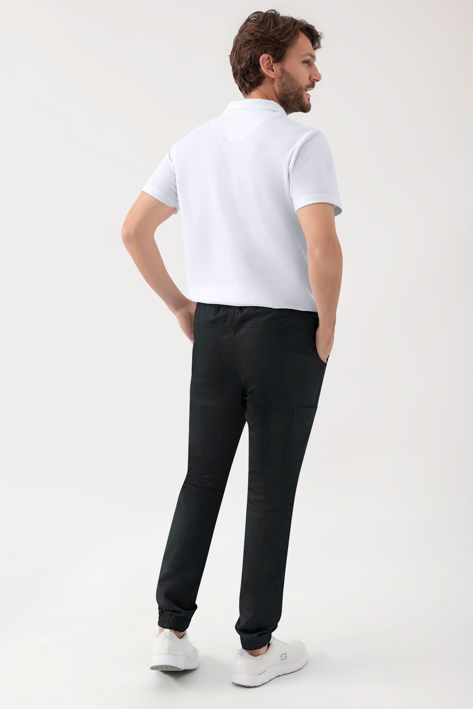 GREEN Stretch Hose Herren - Jogpants Style schwarz, Vue de dos 