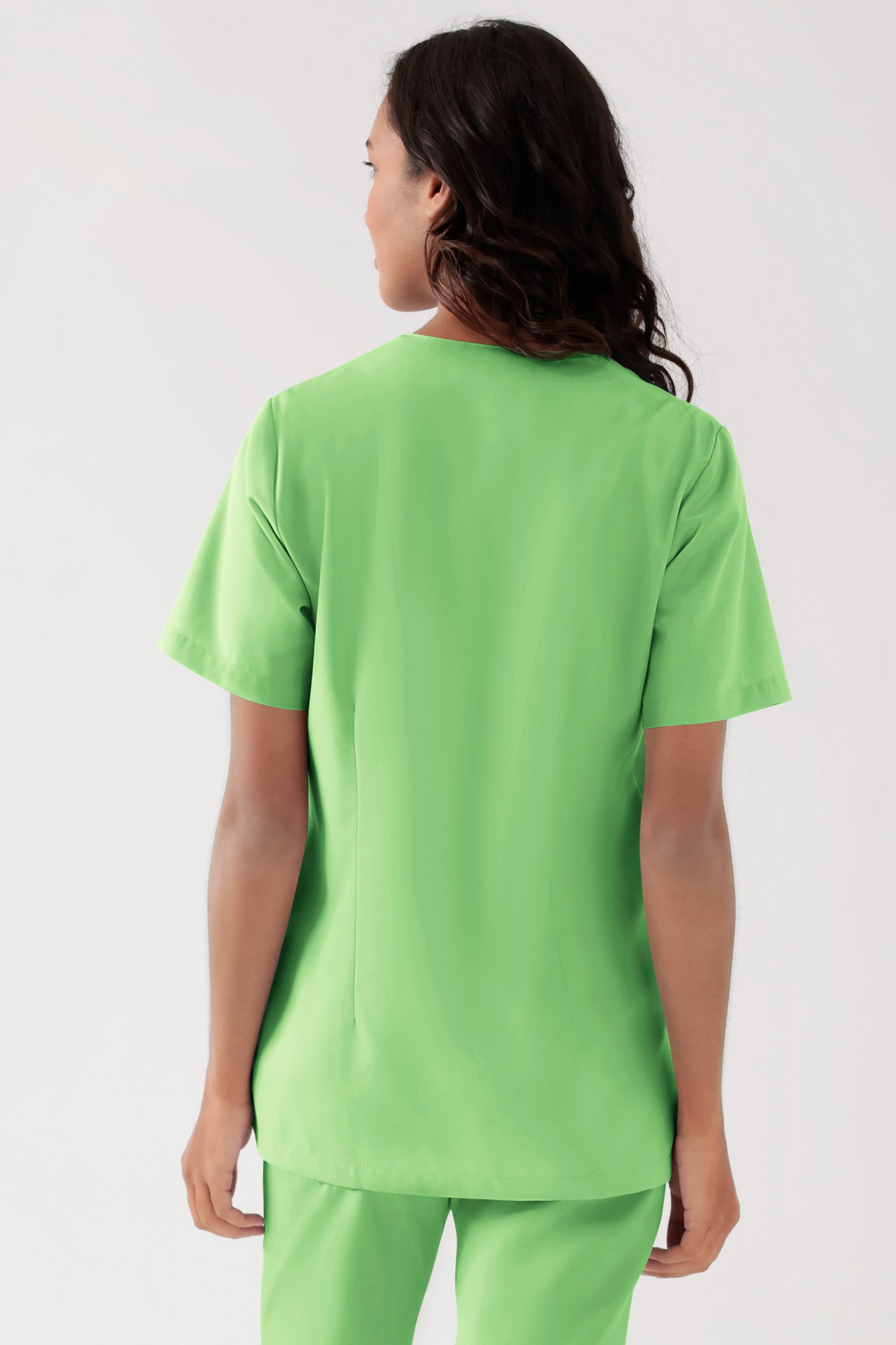 TENCEL™ Schlupfkasack Damen - V-Ausschnitt apfelgrün