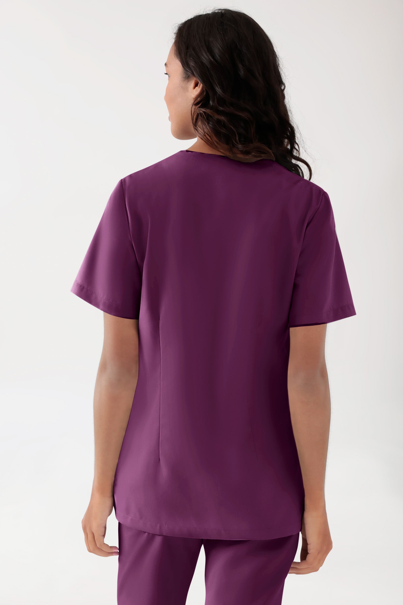 TENCEL™ Schlupfkasack Damen - V-Ausschnitt black berry