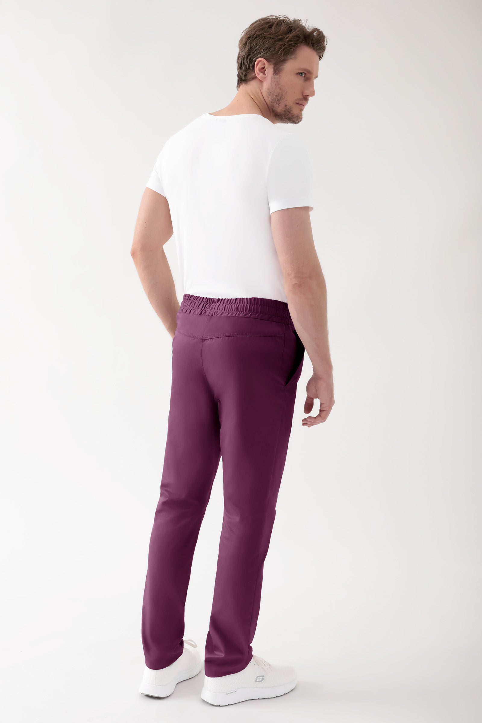 CORE Hose Unisex - hoher Bund pflaume, Rückansicht 